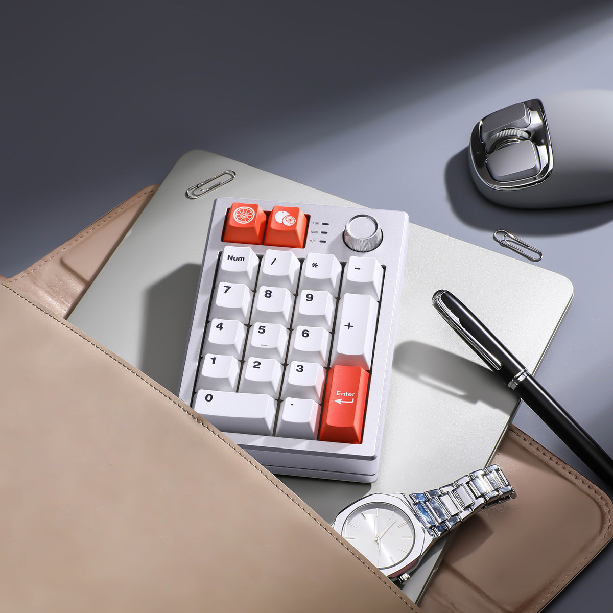 YUNZII AL21 Wireless Aluminum Mechanical Numpad Keyboard with Knob