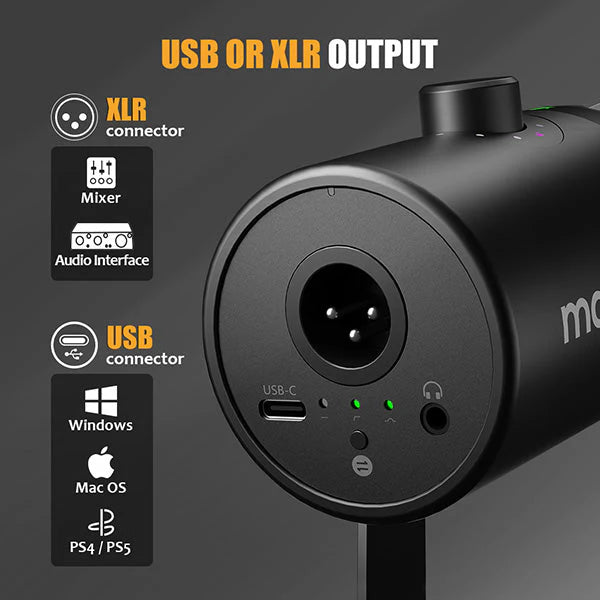 MAONO PD400X USB/XLR Dual Mode Dynamic Microphone for Podcasting