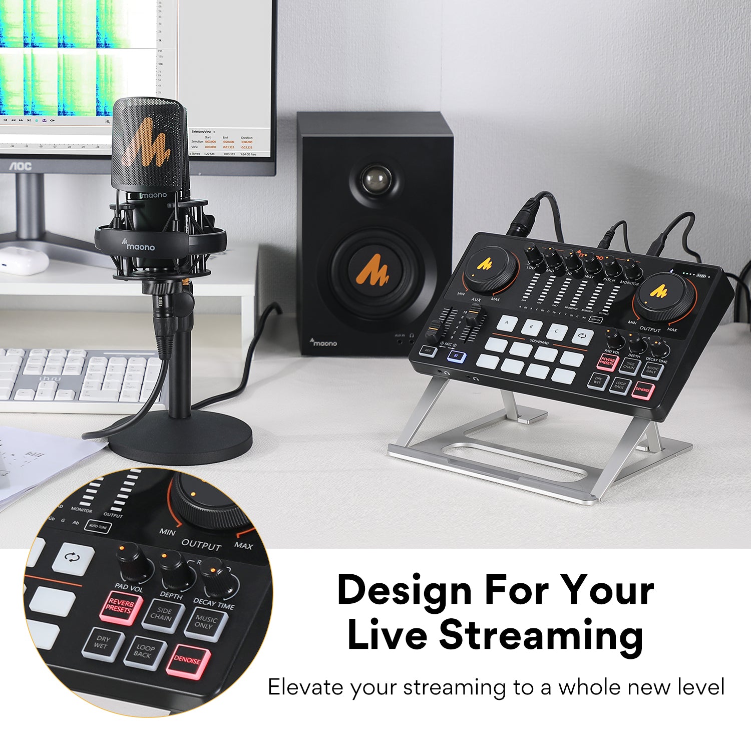 MAONO CASTER AME2 Audio Interface & Podcast Equipment (E2)