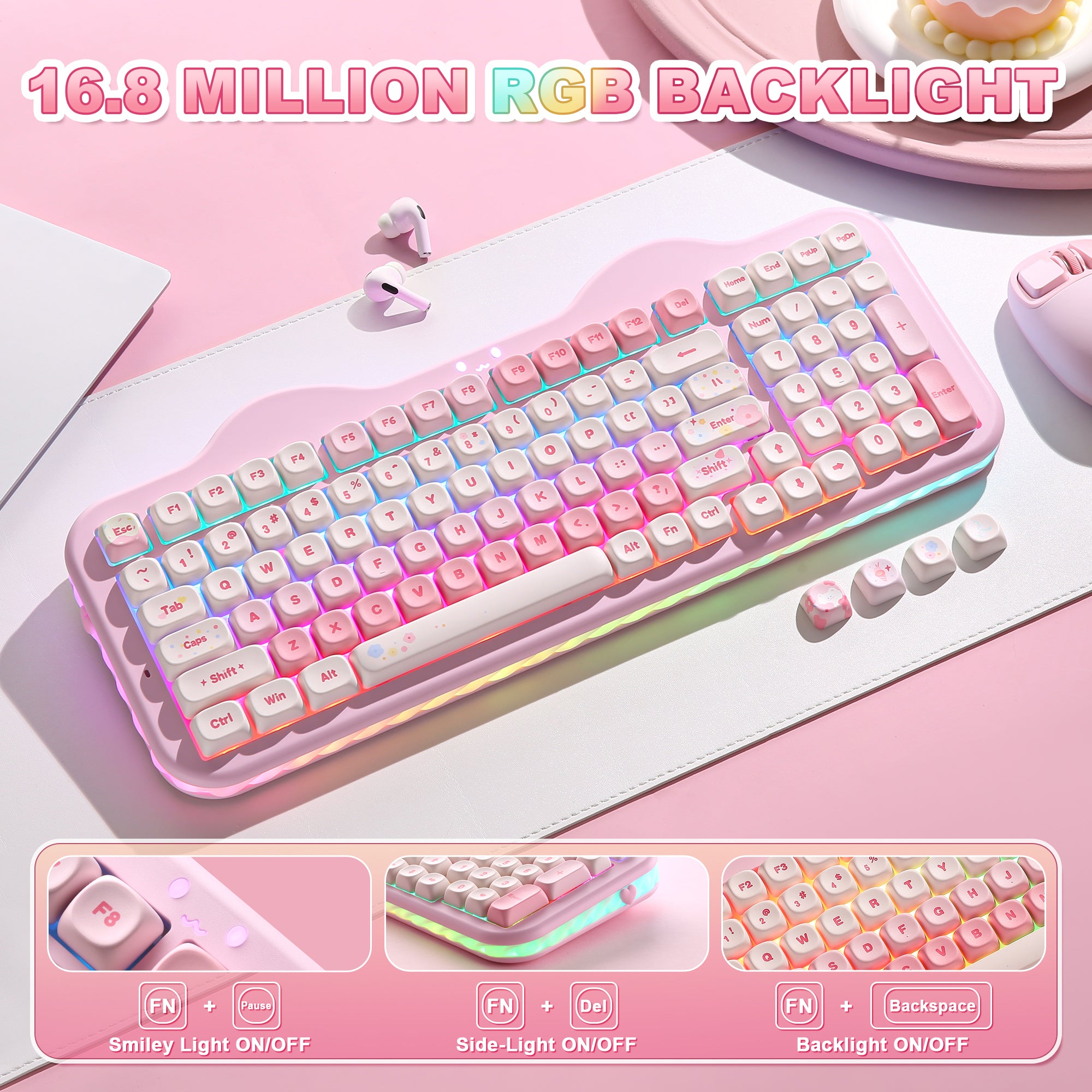 YUNZII C98 Cake Meow Hot-Swap Wireless Mechanical Keyboard