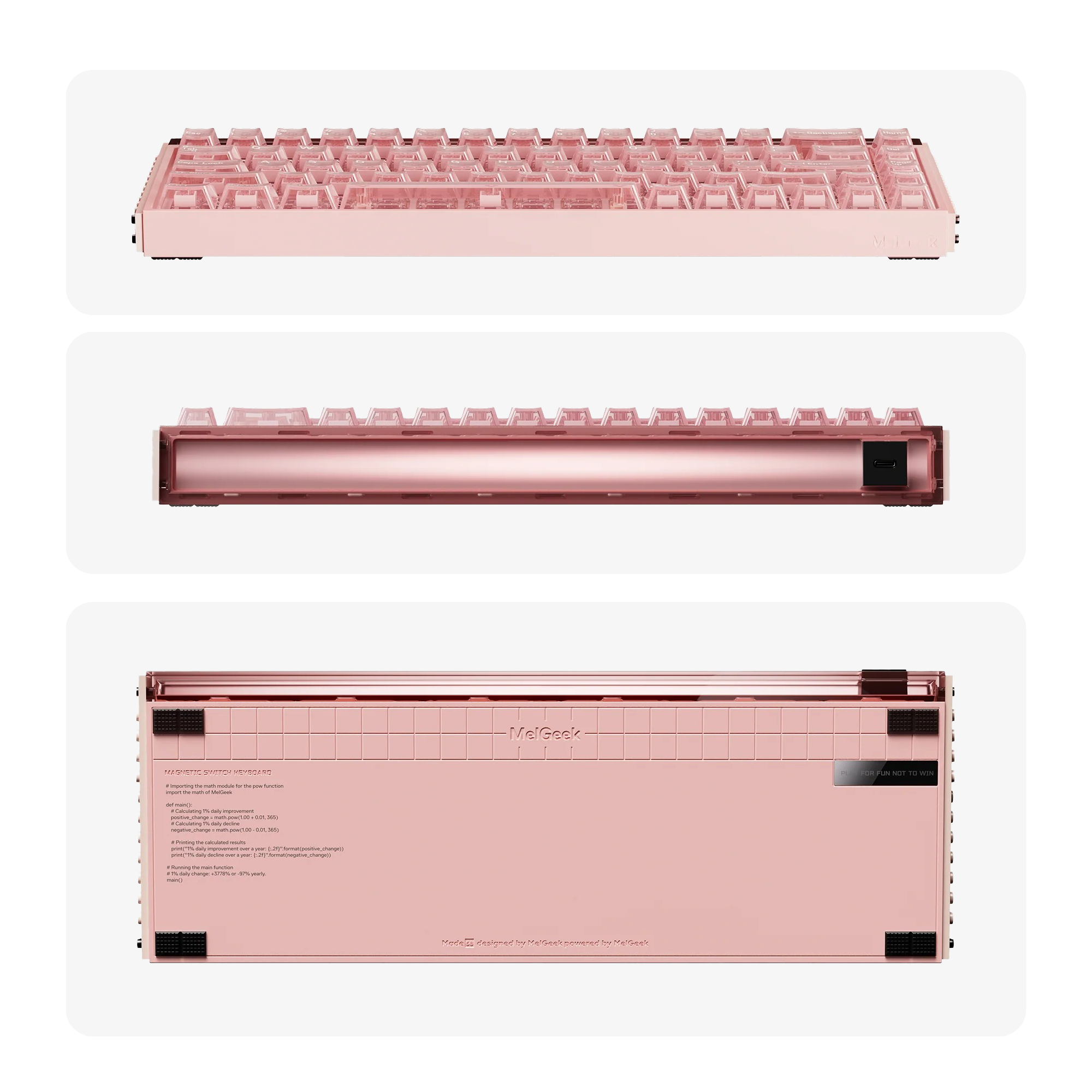 MelGeek MADE68 Ultra+ Wired Aluminum Custom Gaming HE Keyboard