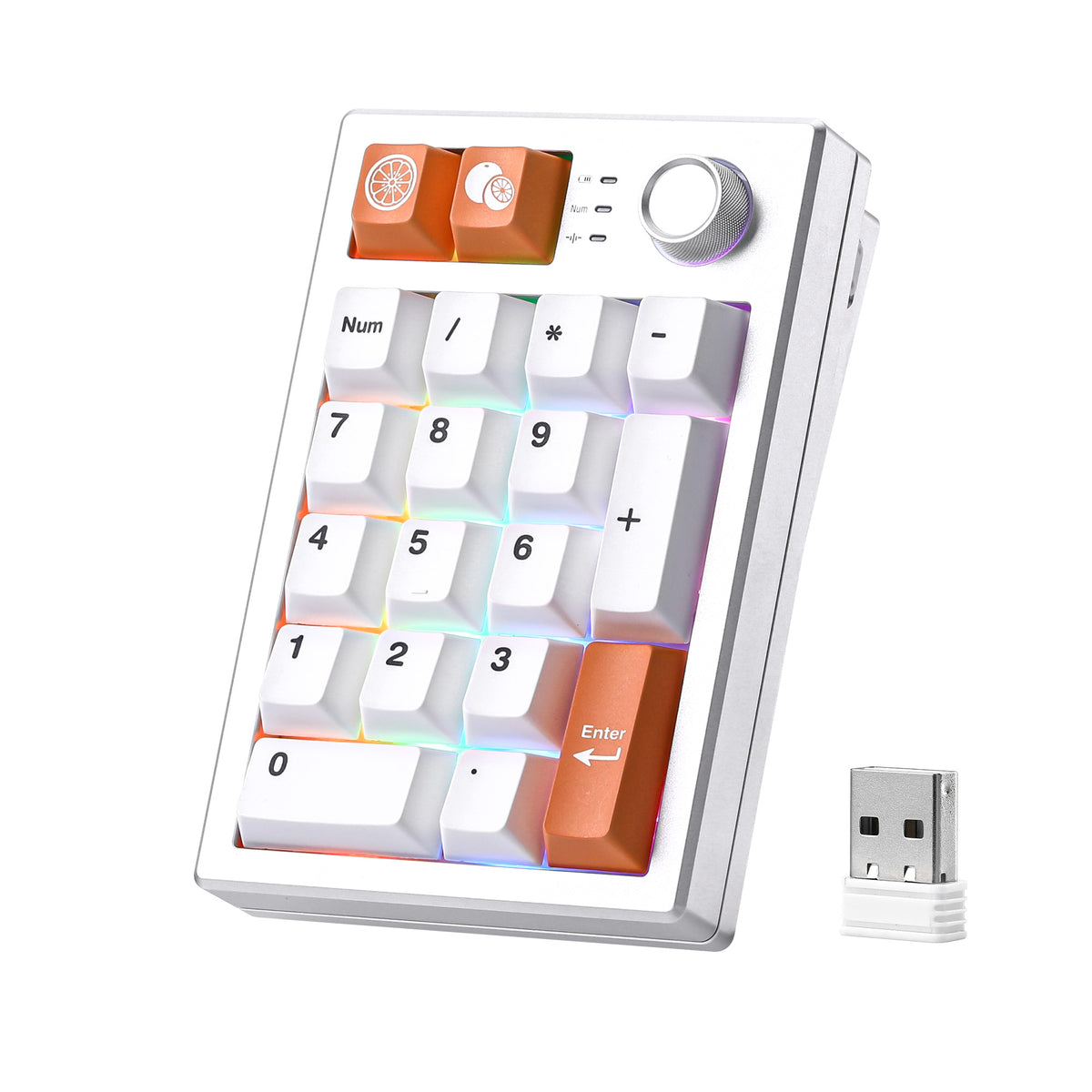 YUNZII AL21 Wireless Aluminum Mechanical Numpad Keyboard with Knob