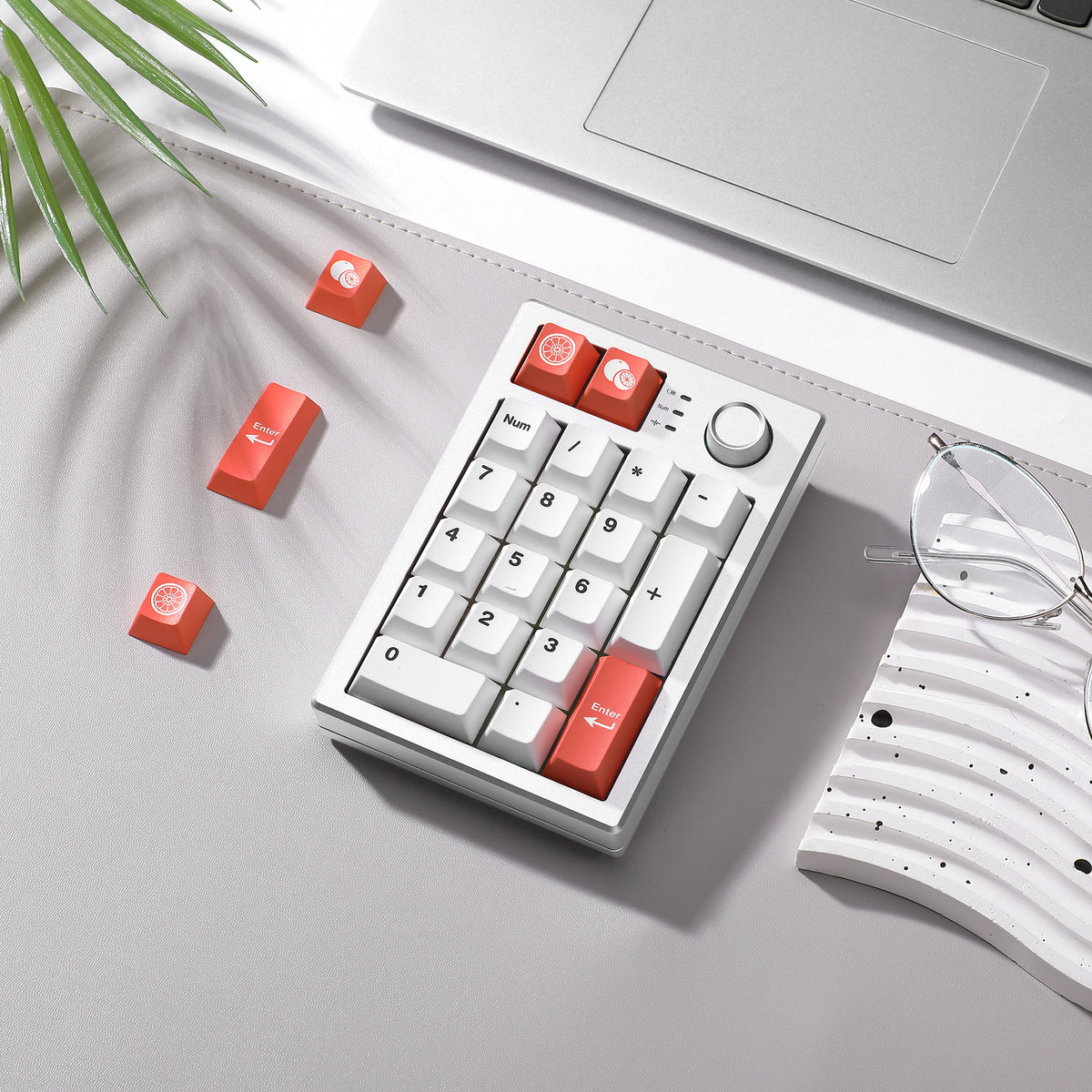 YUNZII AL21 Wireless Aluminum Mechanical Numpad Keyboard with Knob