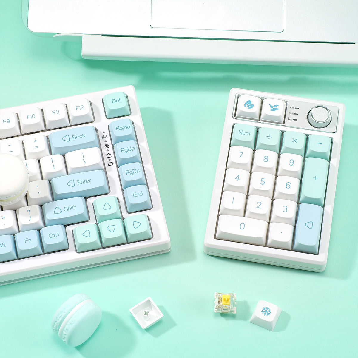 YUNZII YZ19 Gasket Wireless Mechanical Knob Numeric Keypad Num Pad(Gateron Brown Switch)