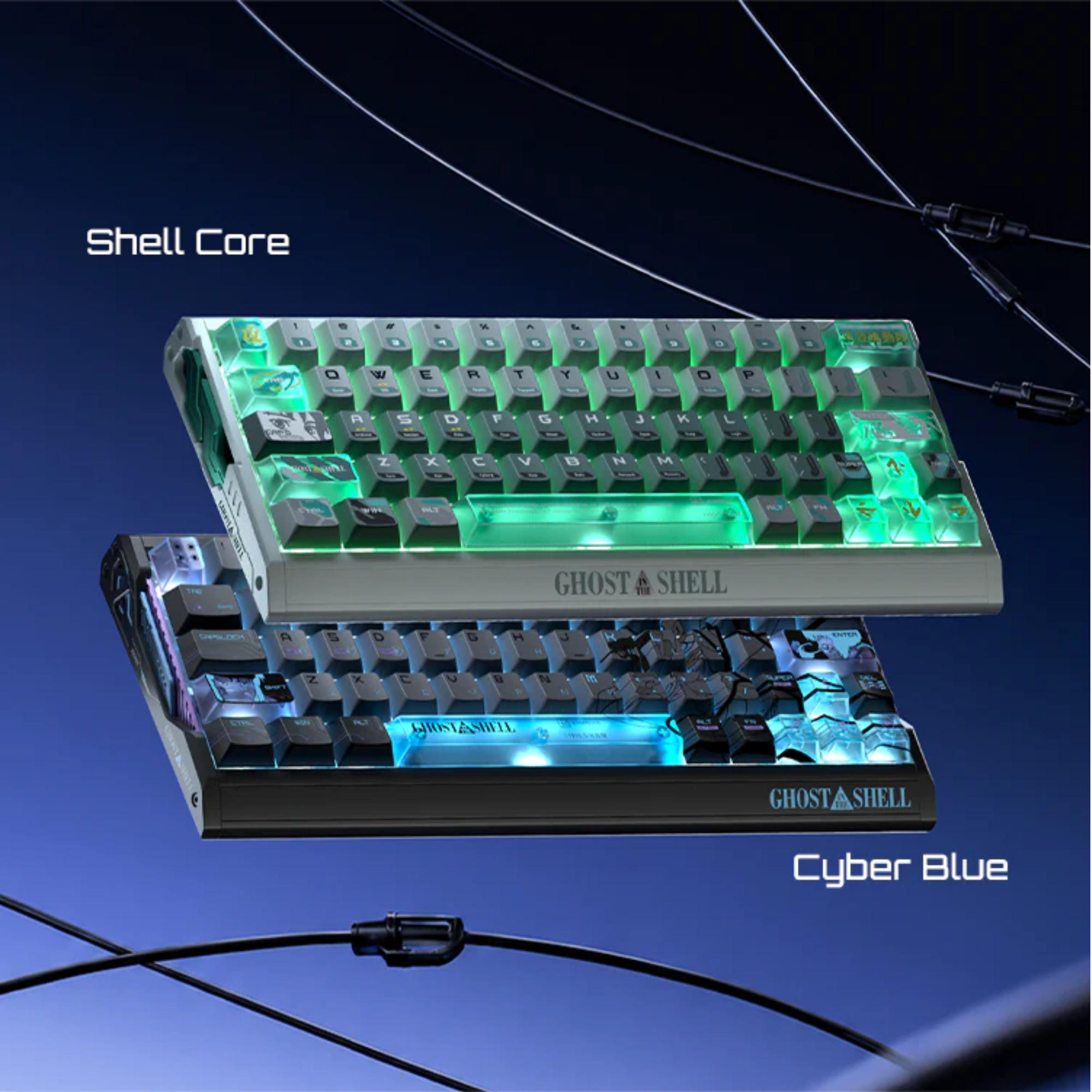 IQUNIX EV63 Hall Effect 8K RGB Wired Gaming Keyboard Ghost in the Shell Edition