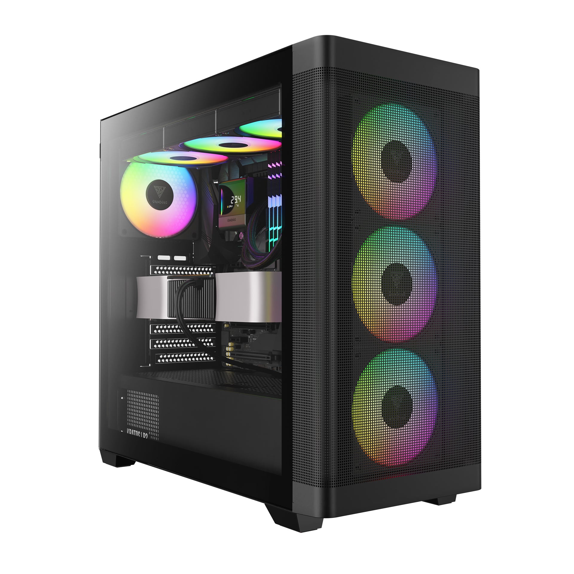 Gamdias ATHENA M3 ATX Mid Tower Gaming PC Case with 4x ARGB Fans