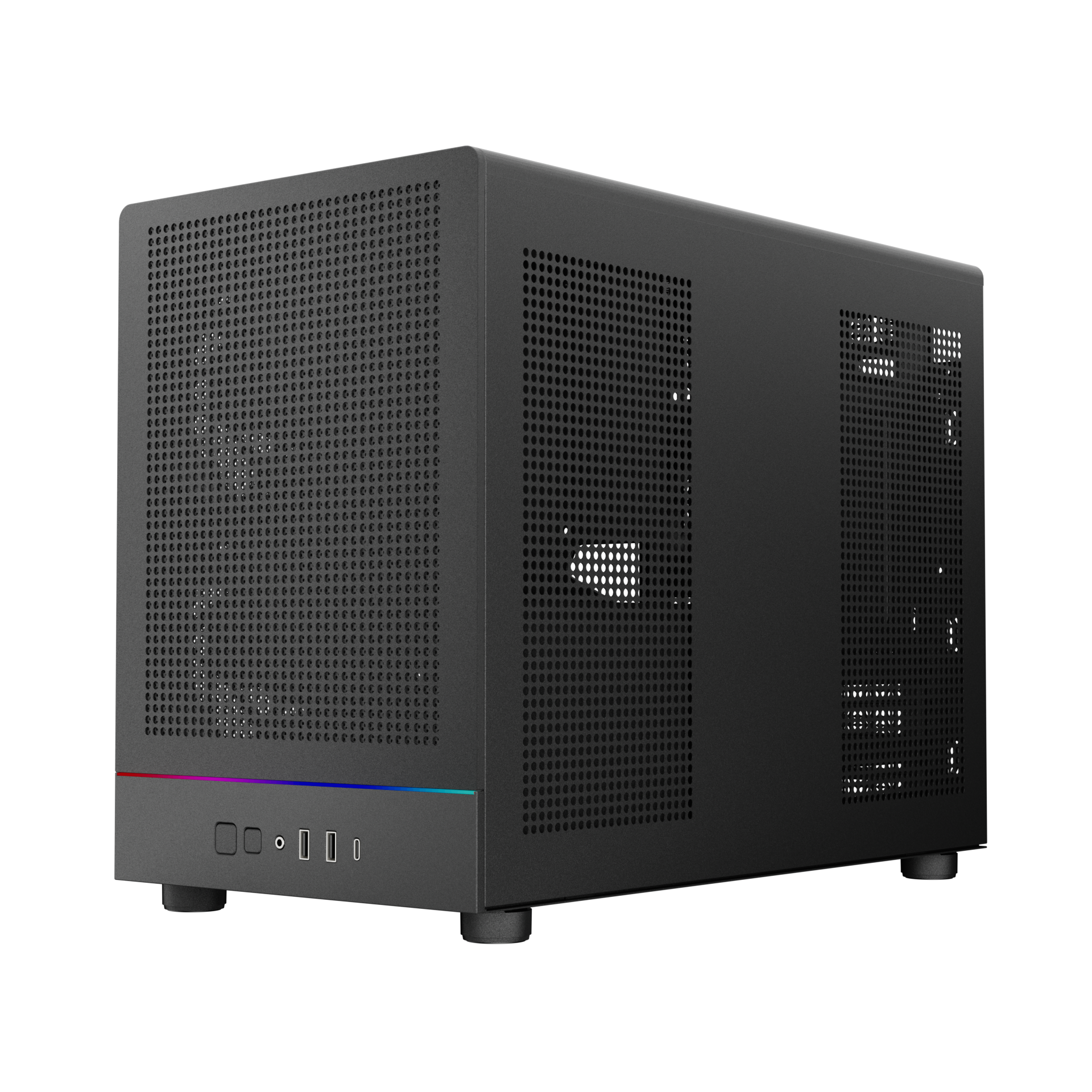 Gamdias ATHENA M4M M-ATX PC CASE Tempered Glass with 3 Built in PWM Fans