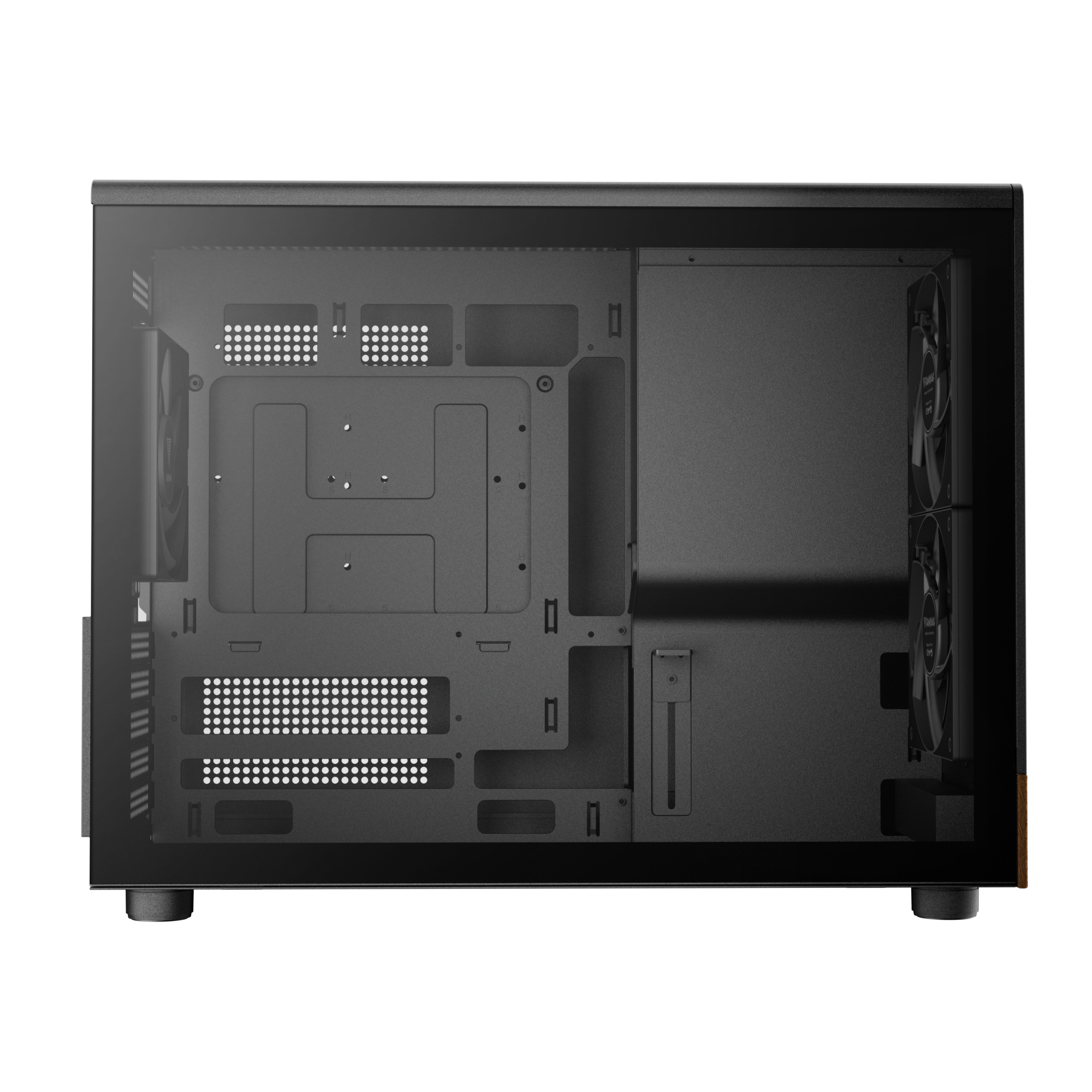 Gamdias ATHENA M4M M-ATX PC CASE Tempered Glass Wood Design with 3 Built in PWM Fans