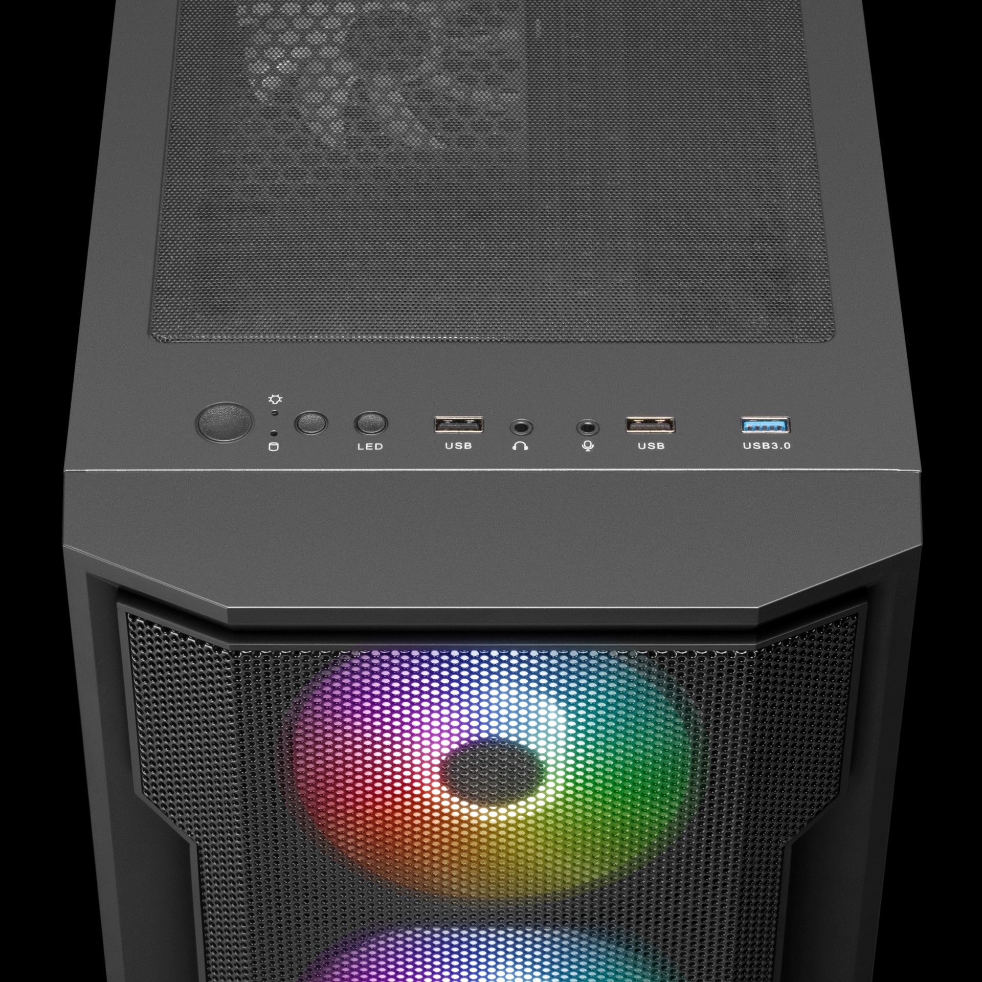 Gamdias Computer Case ATX Mid TOWER Gaming PC Case with 4 x ARGB Fans (ATHENA M6 LITE)