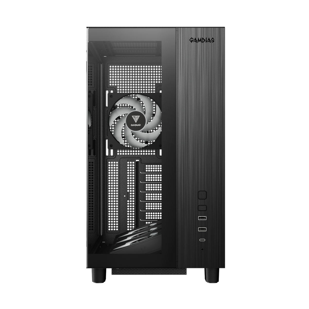 GAMDIAS ATLAS M4 ATX Mid-Tower PC CASE with 4 ARGB Fans