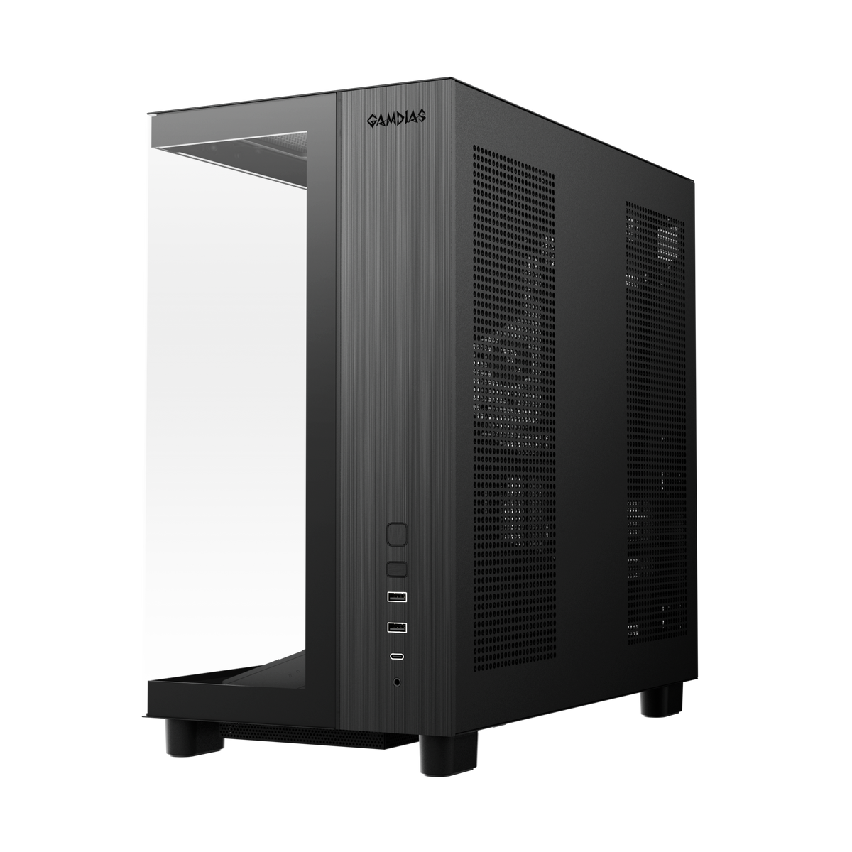 GAMDIAS ATLAS M4 ATX Mid-Tower PC CASE with 4 ARGB Fans
