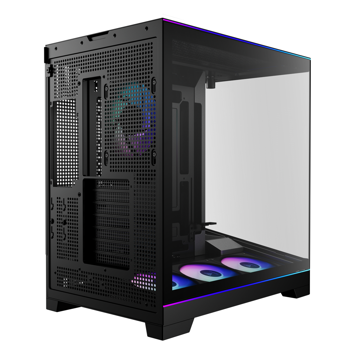 GAMDIAS ATLAS P6 CG ATX Mid-Tower PC CASE Curved Tempered Glass with 4 ARGB Fans
