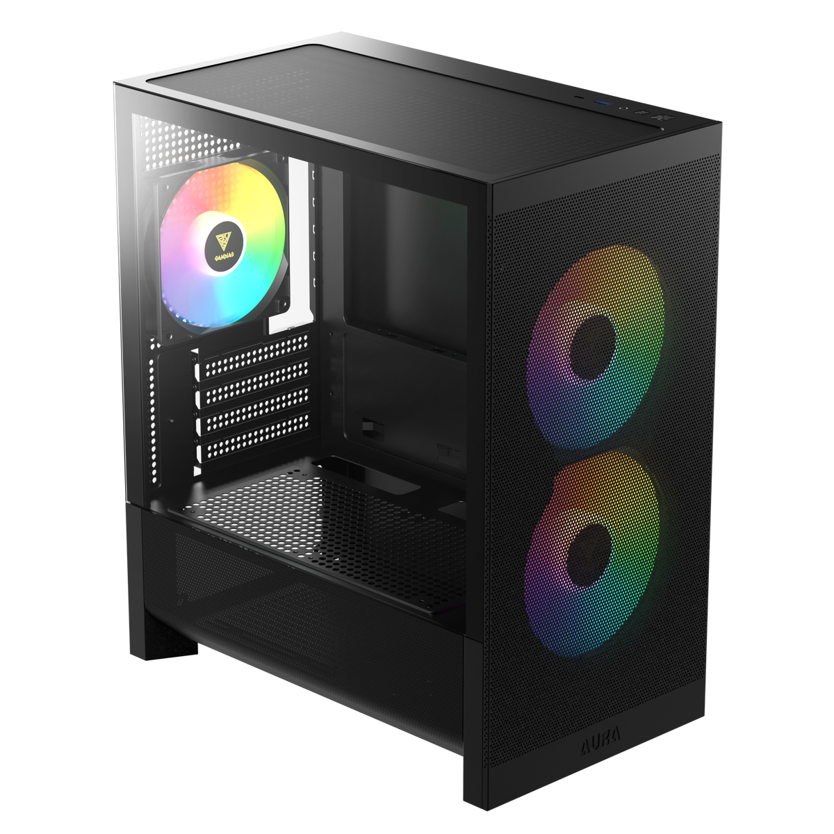 Gamdias AURA GC15M ARGB M-ATX Mesh PC CASE with 3 ARGB Fans