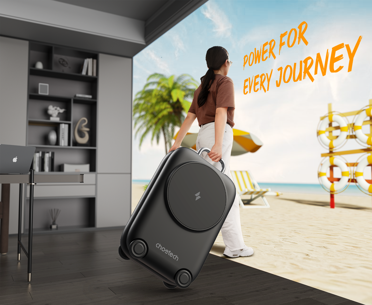 Choetech MagLeap 15W Qi2 Compatible Travel 3-in-1 Foldable Magnetic Wireless Charger