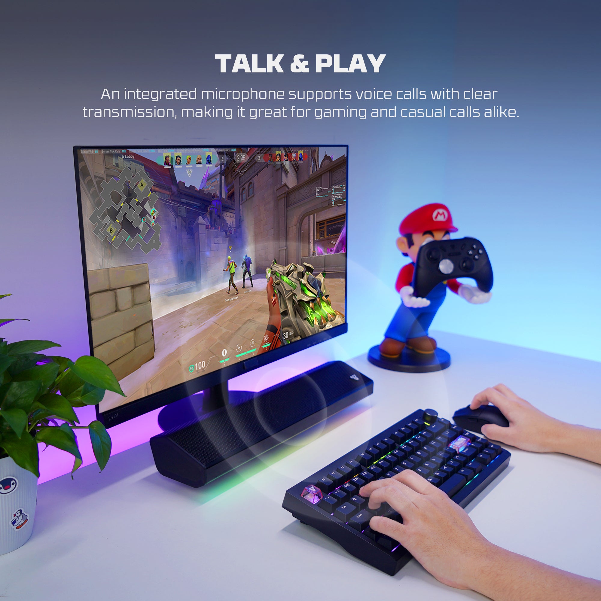 Fantech GROOVE BAR PRO Built in Microphone Portable RGB Wireless Gaming Speaker