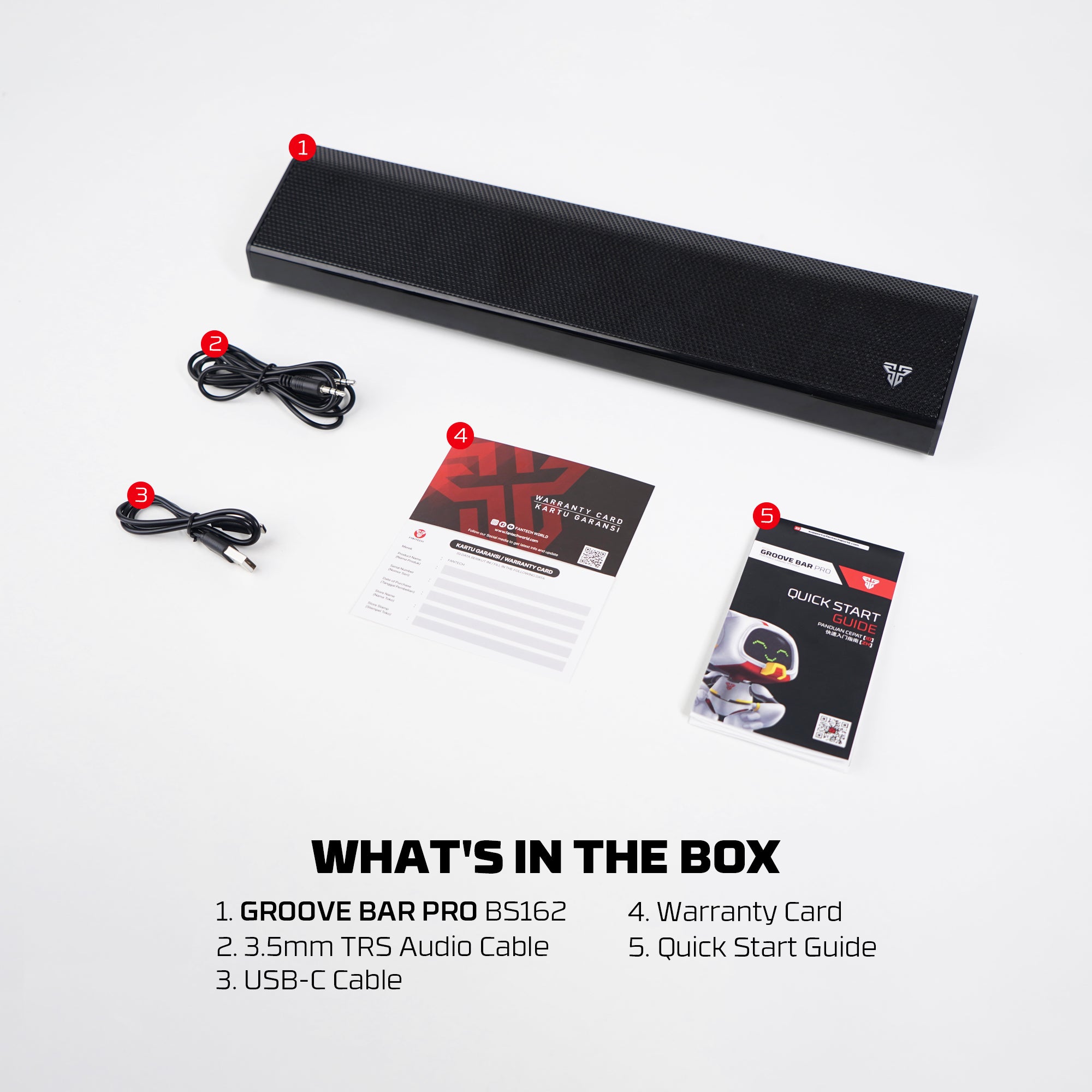 Fantech GROOVE BAR PRO Built in Microphone Portable RGB Wireless Gaming Speaker