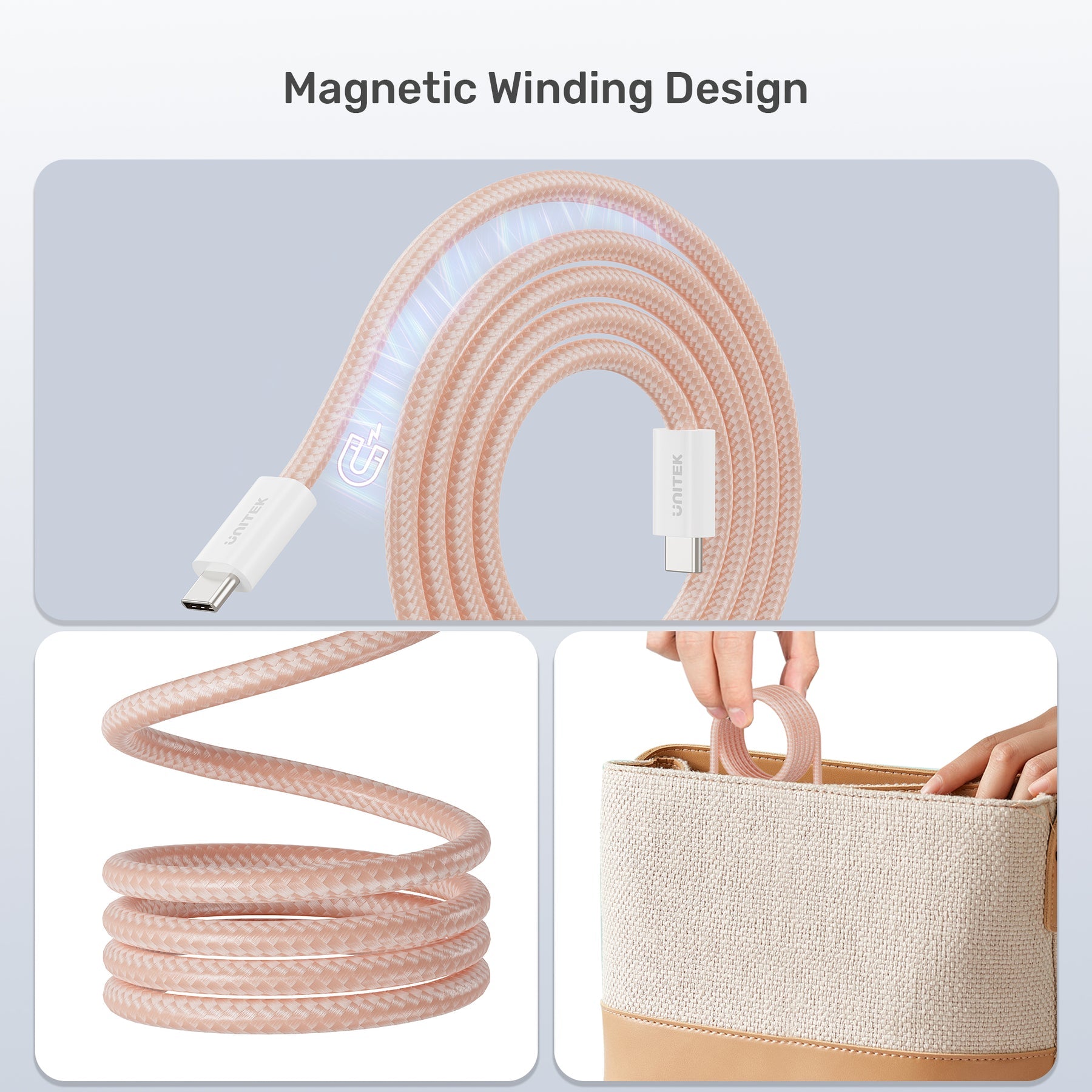 Unitek 100W Magnetic USB-C Cable-1M