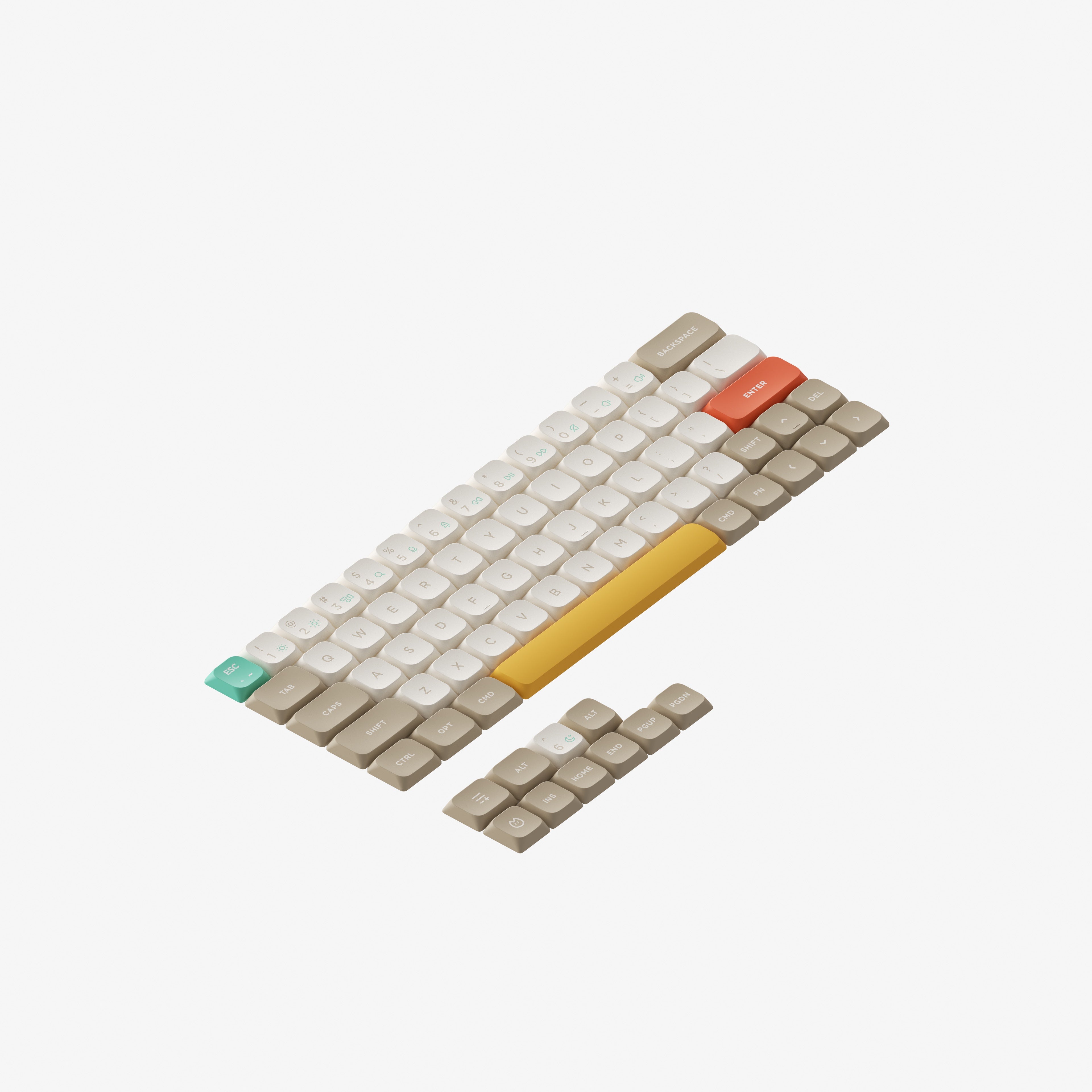 NuPhy Low-Profile COAST Dawn nSA Dye-sub PBT Keycaps for Air75/96