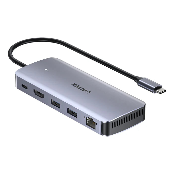 Unitek 6-in-1 USB-C Hub Laptop Docking Statioin with M.2 SSD Enclosure PD 100W