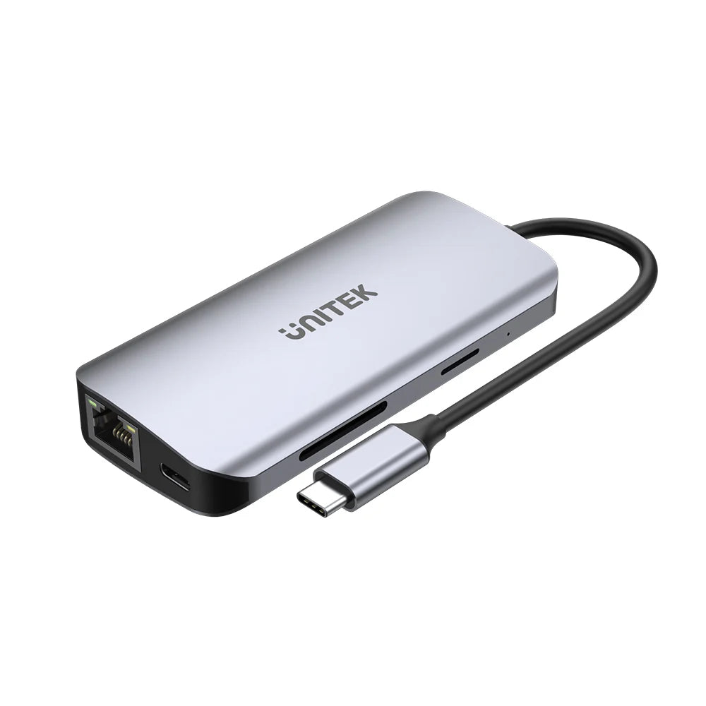 Unitek 8-in-1 USB-C Hub Dual HDMI Laptop Docking Station PD 100W