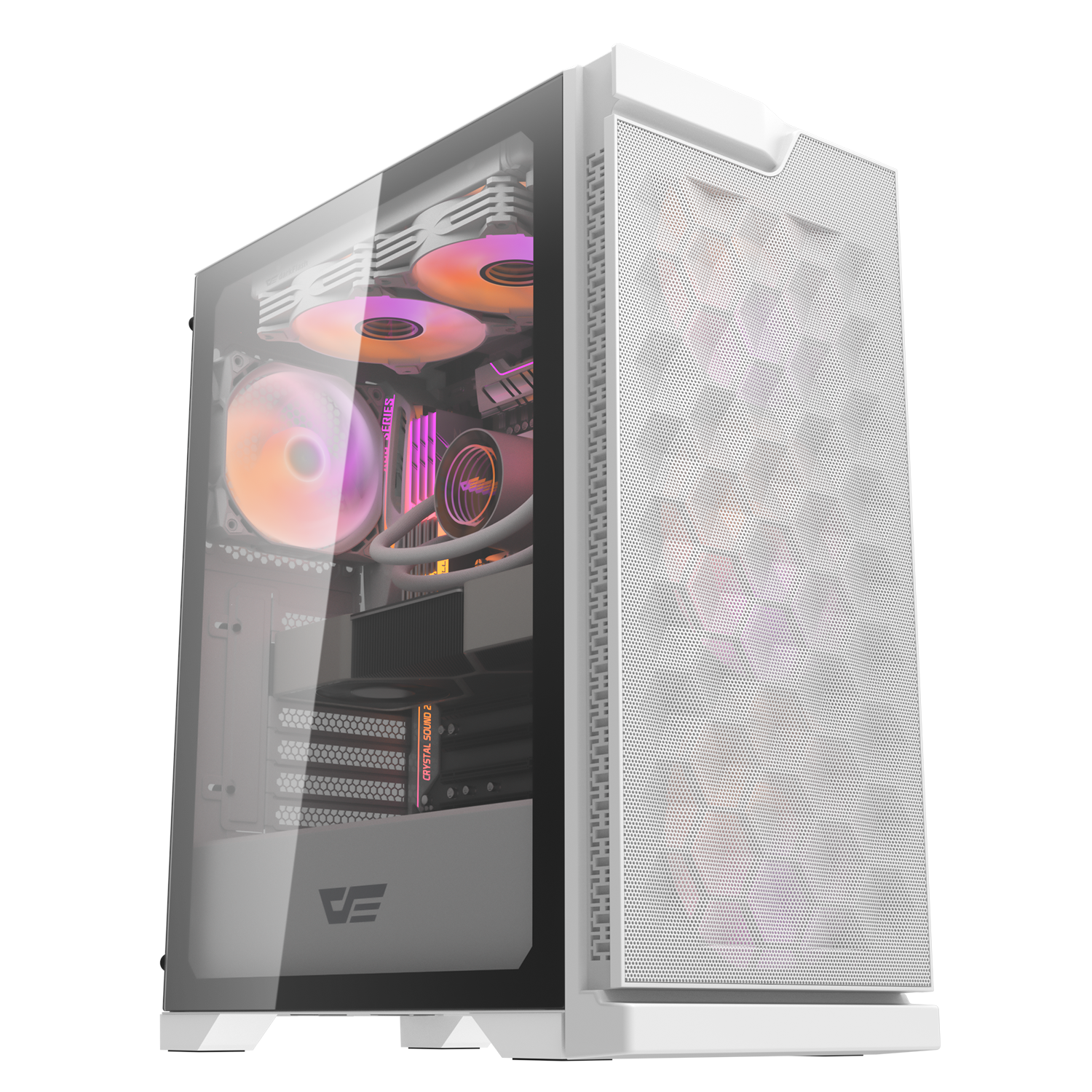 Darkflash Gaming PC Case Tempered Glass ATX Tower Computer Case with 4x ARGB Fans (DK361)