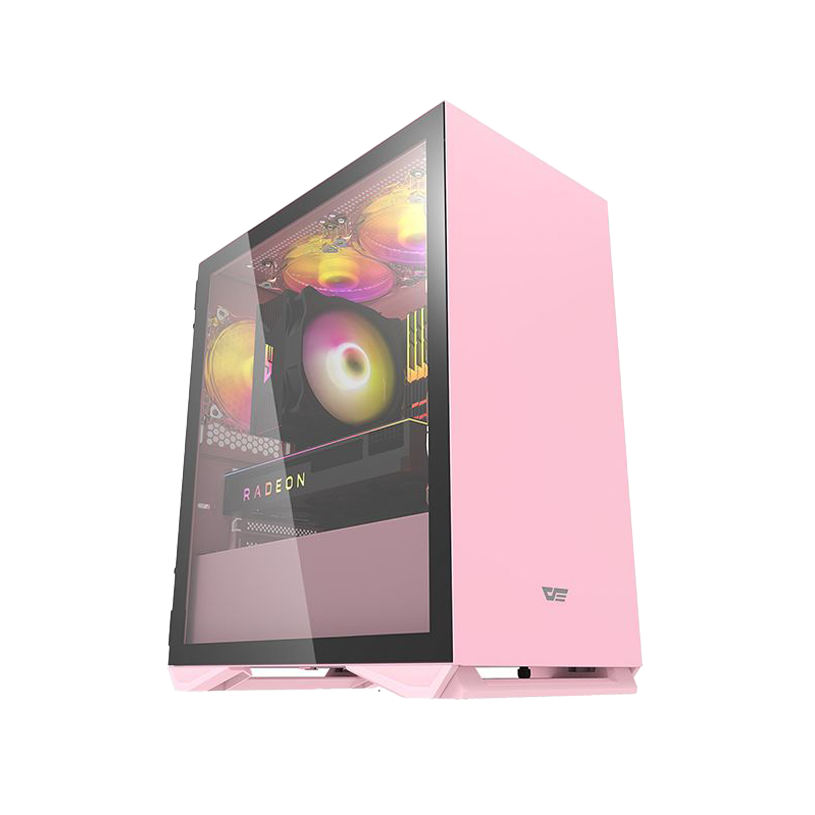 DarkFlash DLM22 Gaming PC Case Tempered Glass Micro-ATX Tower without fan