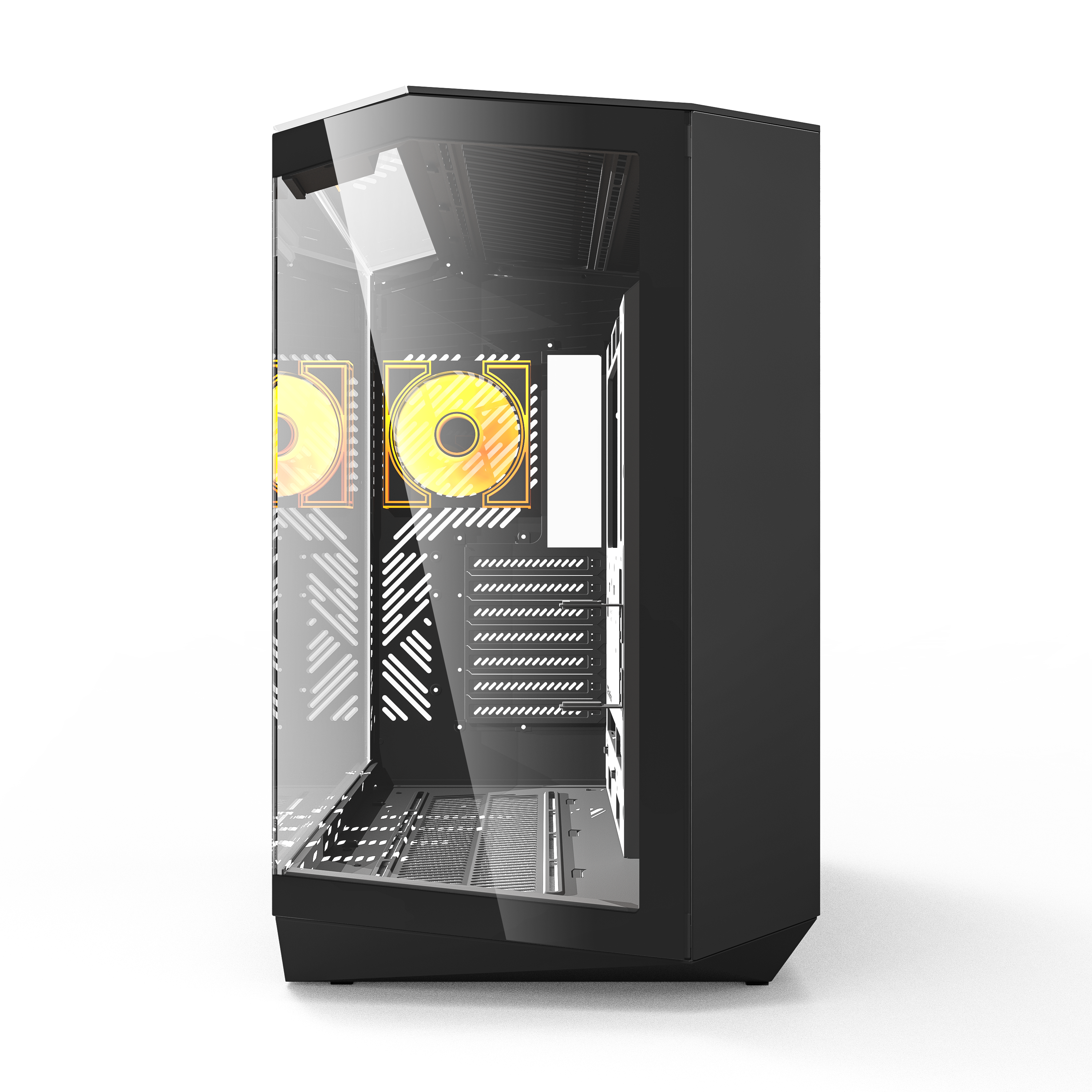 DarkFlash DY470-HQ3 ATX Gaming PC Case with 4x ARGB Fans