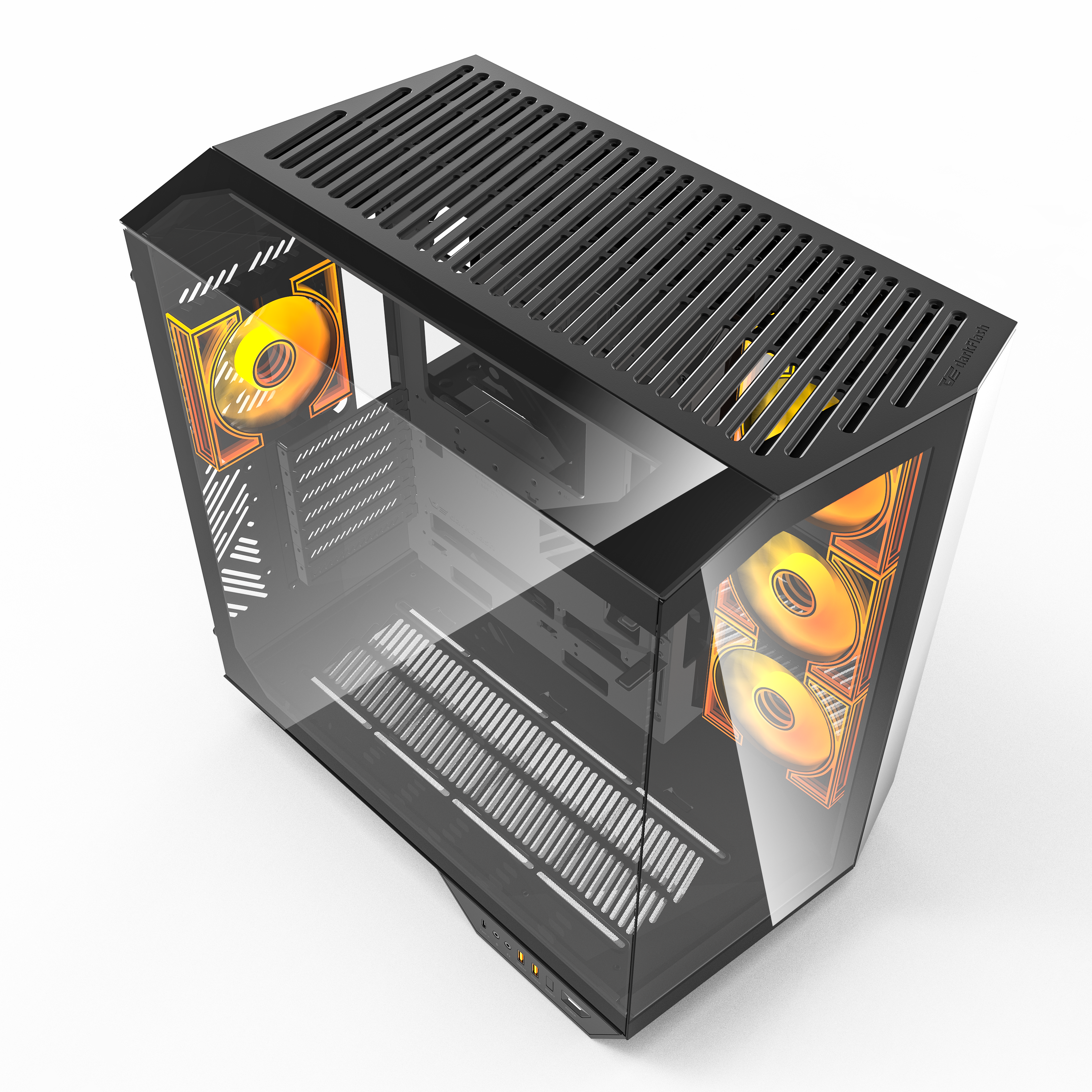 DarkFlash DY470-HQ3 ATX Gaming PC Case with 4x ARGB Fans