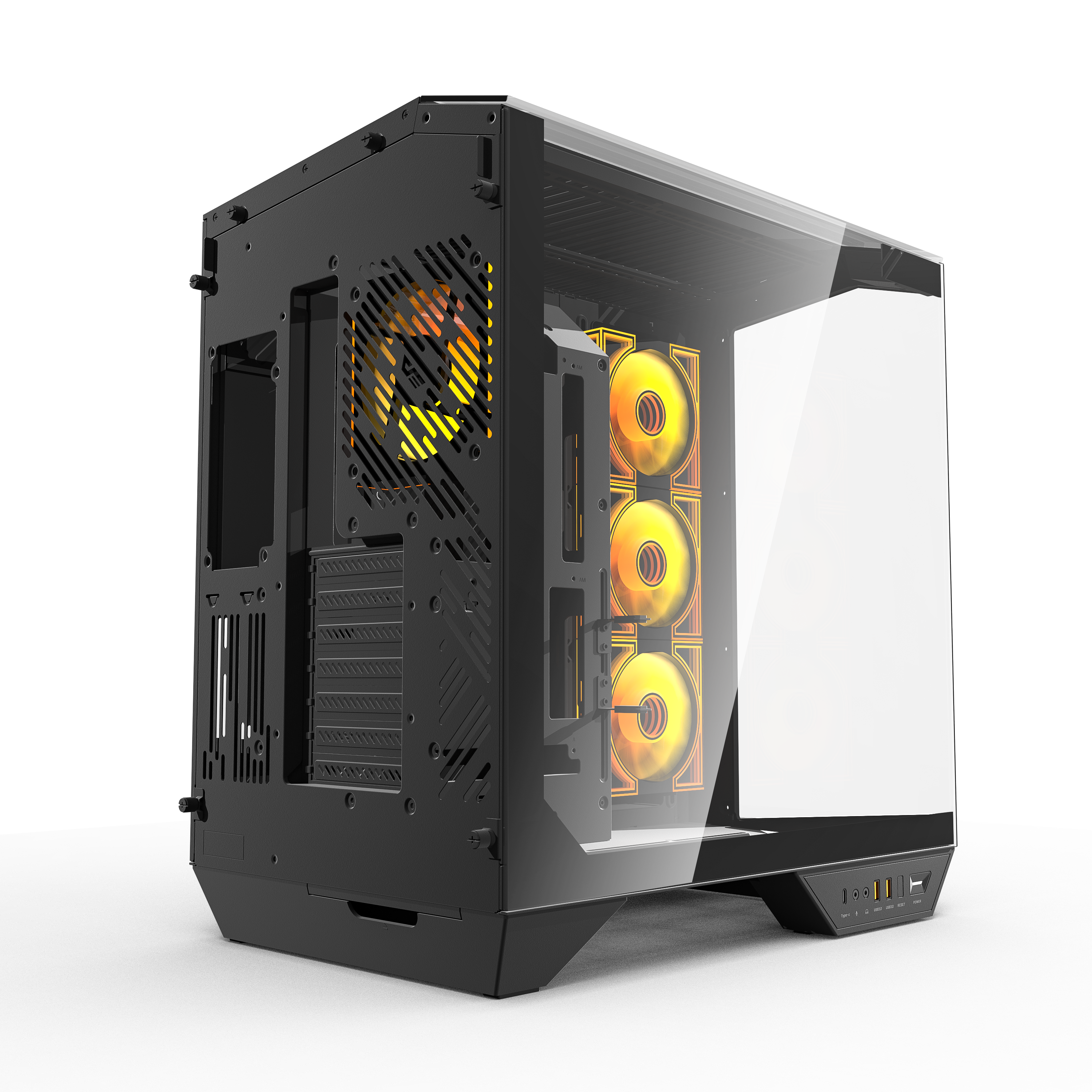 DarkFlash DY470-HQ3 ATX Gaming PC Case with 4x ARGB Fans