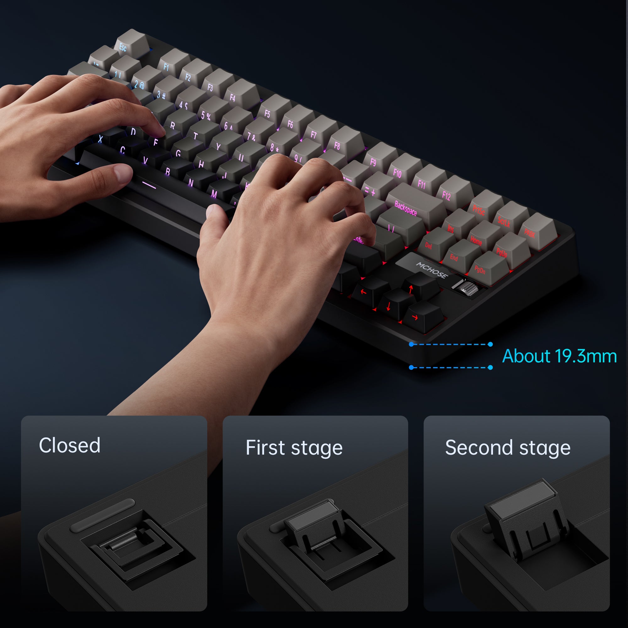 MCHOSE G87 Wireless Gasket Mount Custom Mechanical Keyboard