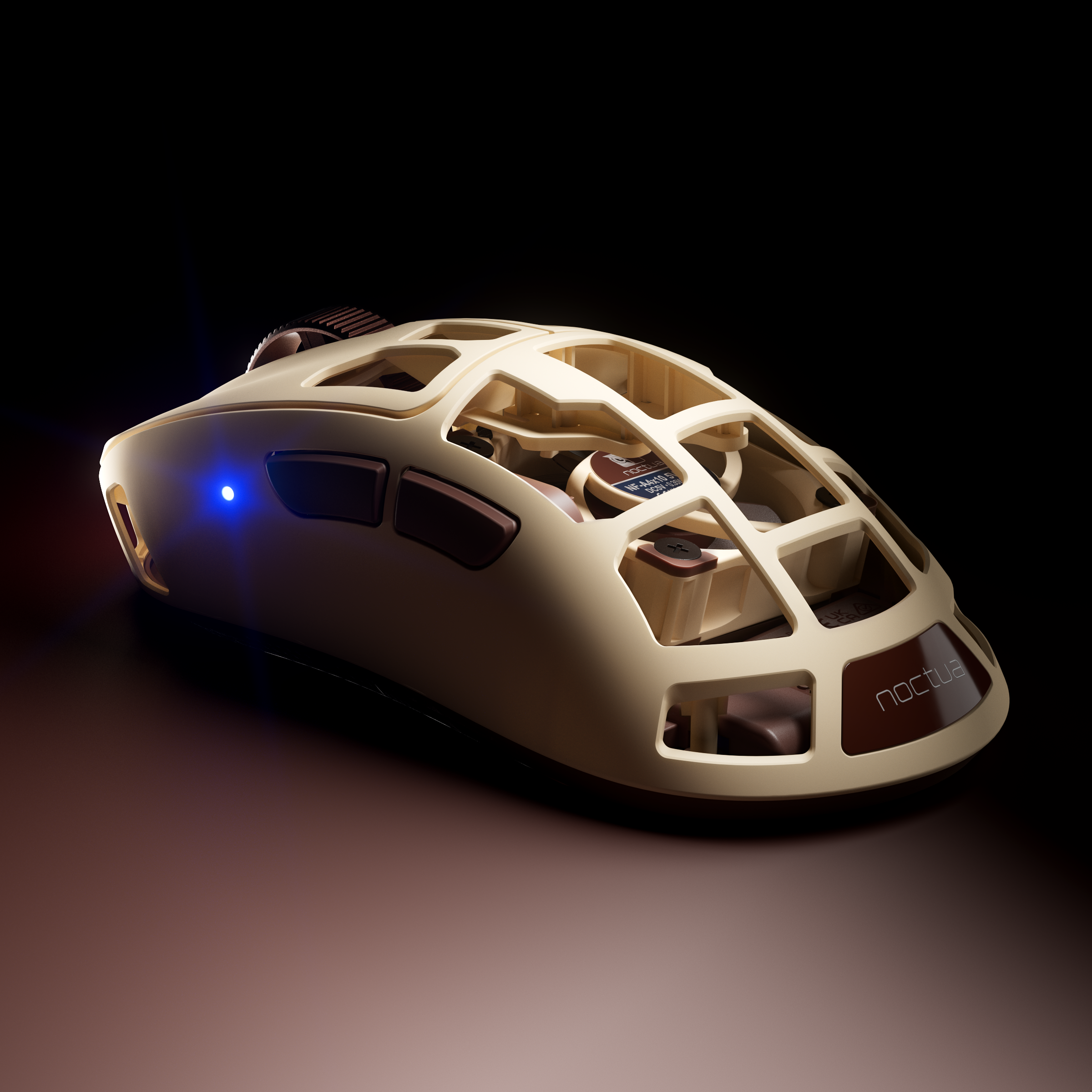 (Pre-Order) Pulsar x Noctua Feinmann F01 8K Wireless Fan-Cooled Gaming Mouse