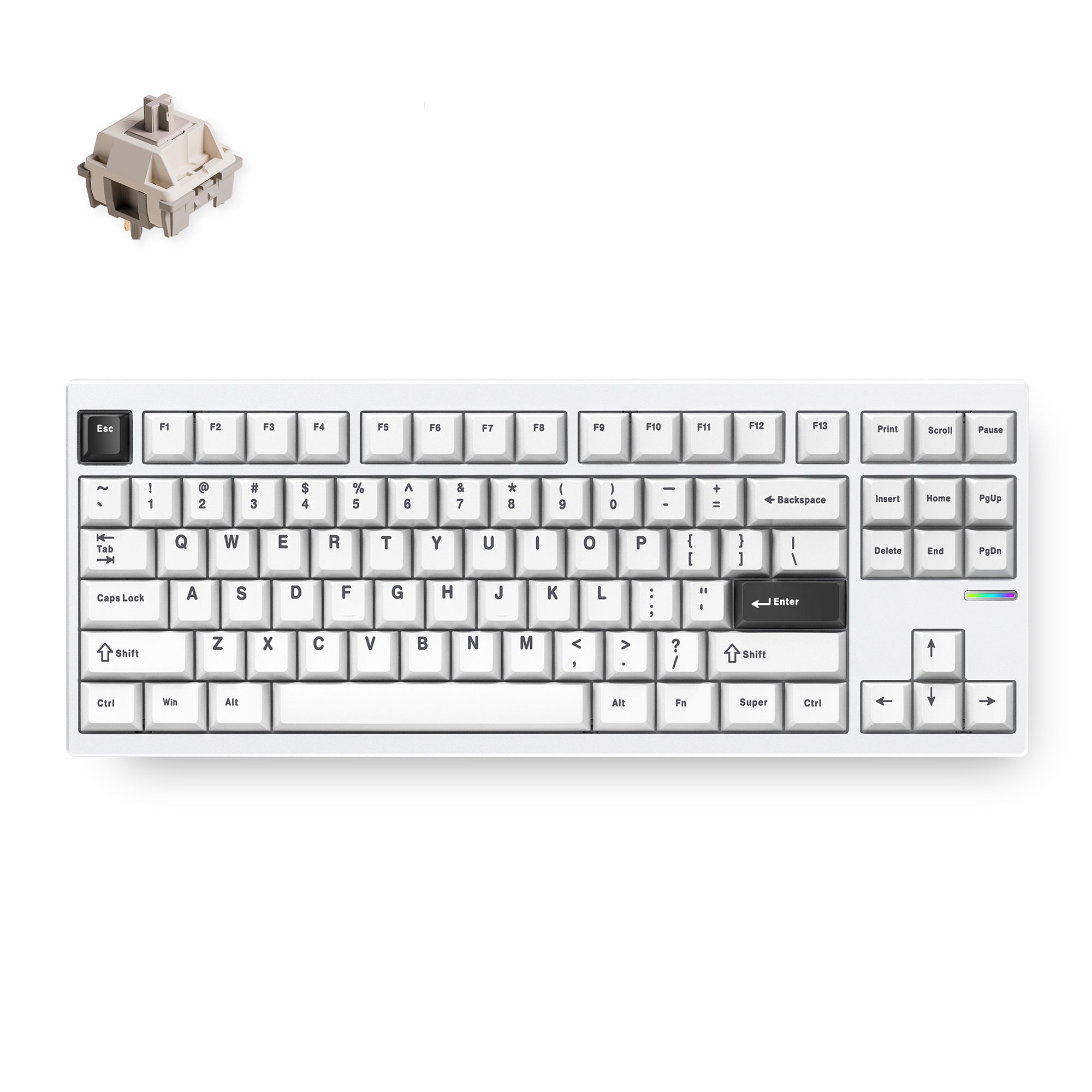 MCHOSE GX87 Ultra Gasket Mount 80% Layout Hot-Swap Wireless Aluminum Mechanical Keyboard