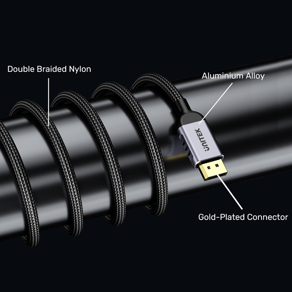 Unitek 8K DisplayPort Cable 2M 3M, DP 2.1, 8K@120Hz, M to M