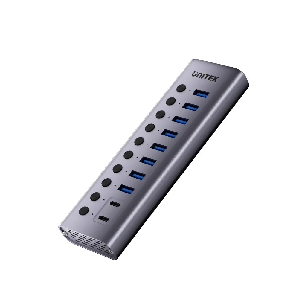 Unitek 10-in-1 USB-C / USB-A Hub Aluminum Housing with Individual Switches