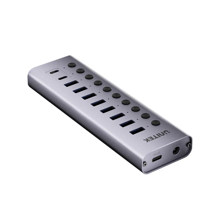 Unitek 10-in-1 USB-C / USB-A Hub Aluminum Housing with Individual Switches