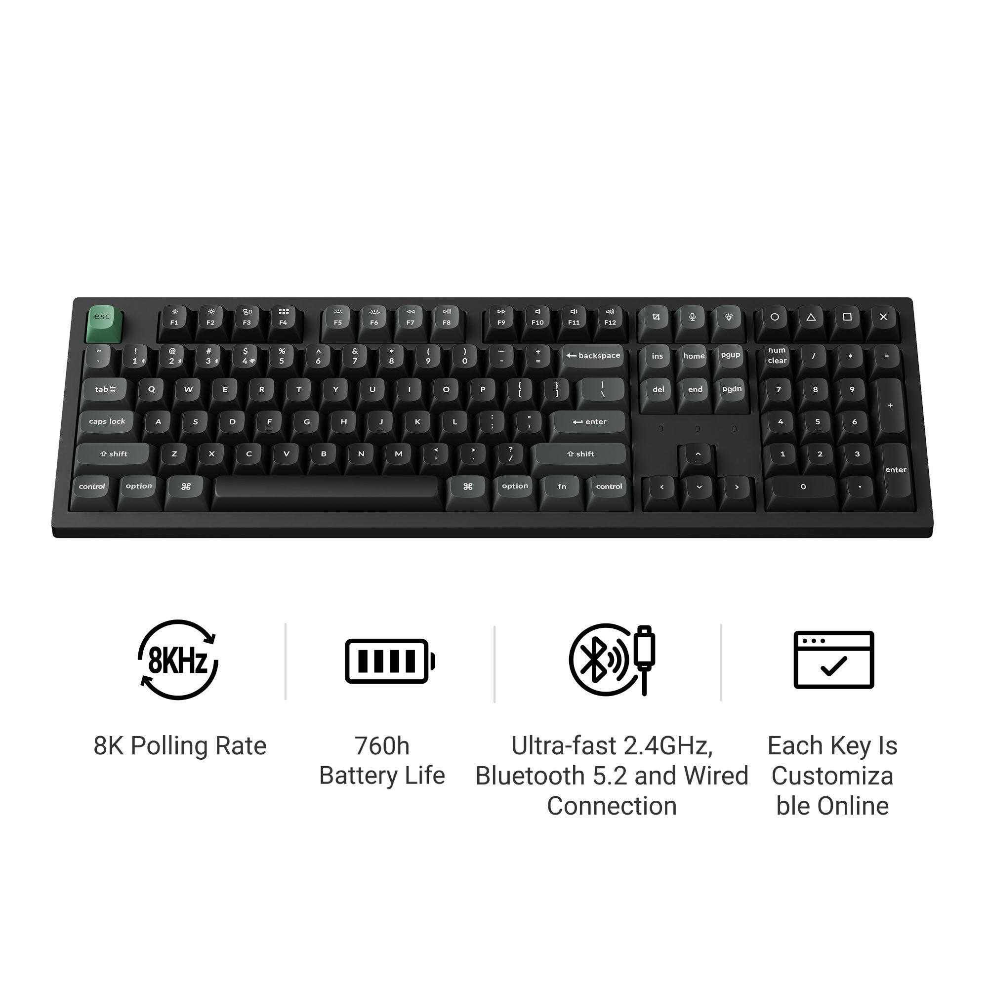 Keychron K10 Ultra 8K Wireless Custom Mechanical Keyboard