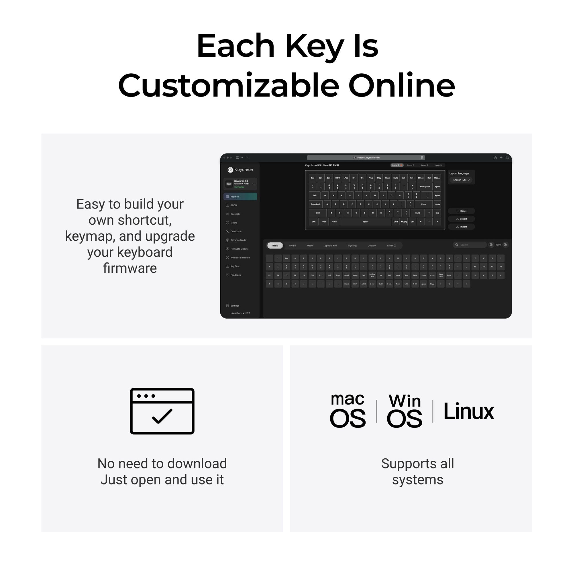 Keychron K3 Ultra 8K Wireless Custom Mechanical Keyboard