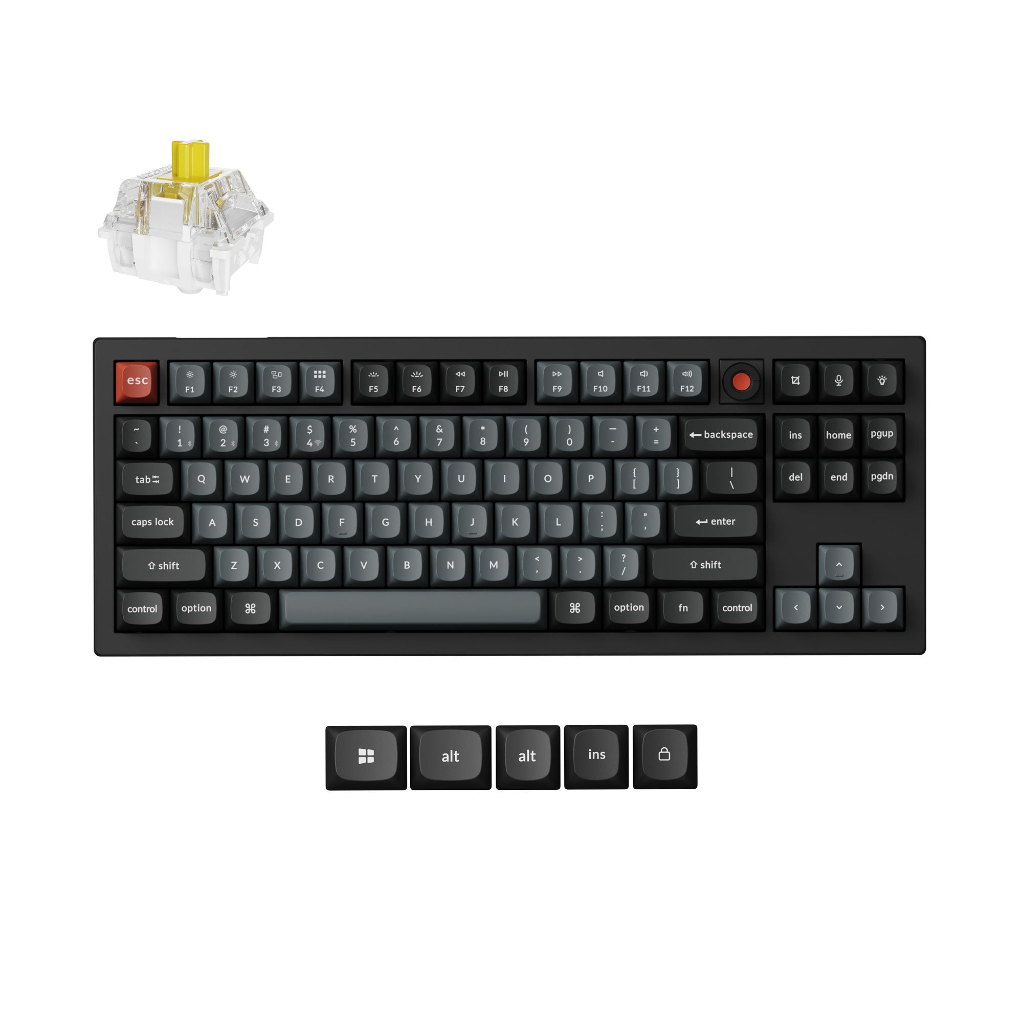 Keychron V3 8K Wired Hot-swappable RGB Backlight Banana Switch - Black