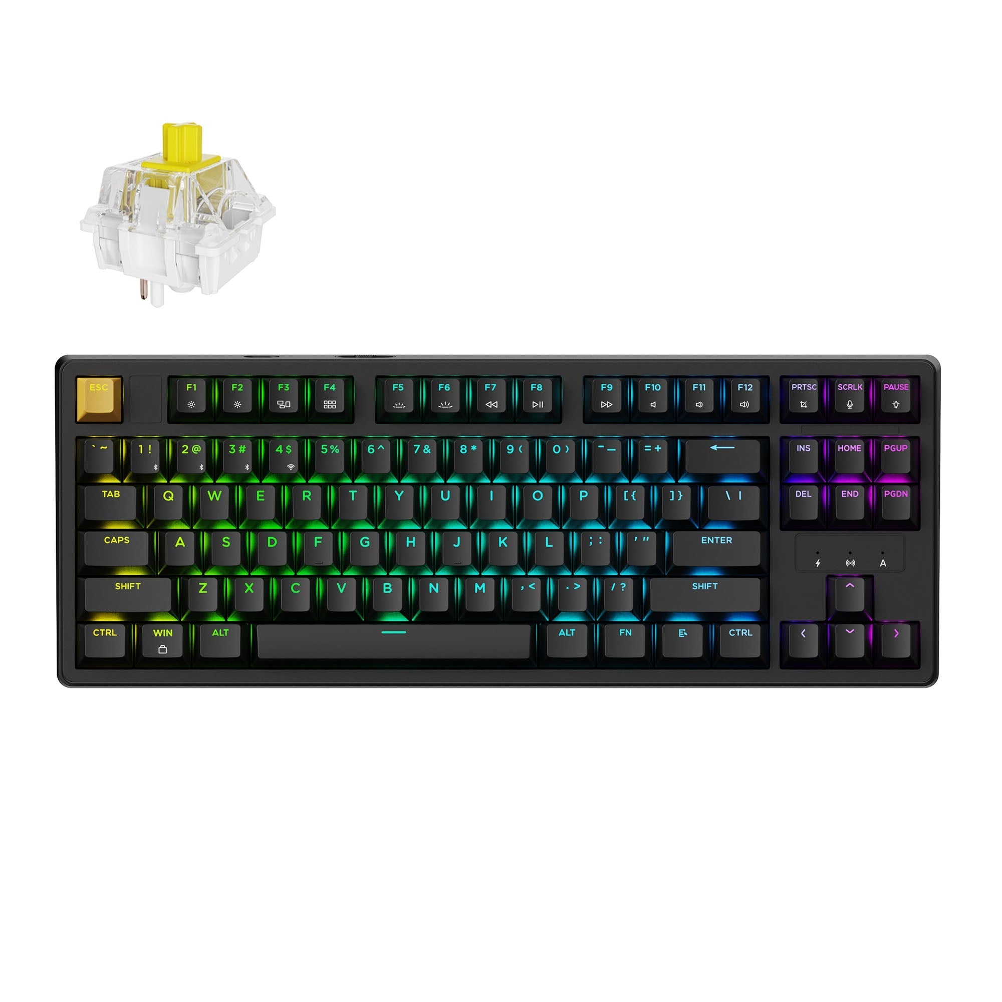 Keychron J4 QMK Wireless Custom Mechanical Keyboard RGB Backlight Black Keychron Super Banana