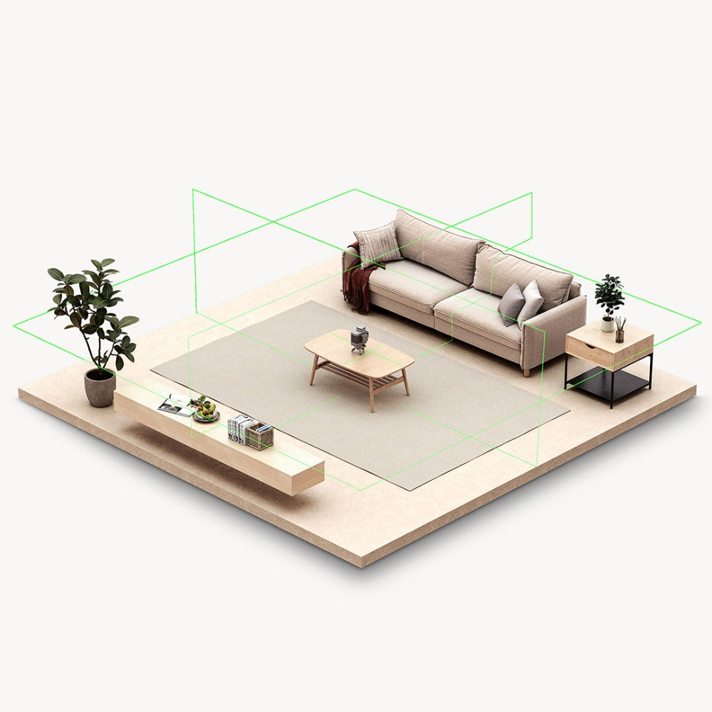 HOTO 3*360 Green Self Leveling Laser, Cordless, Mutiple Mounts, IP54 Waterproof and Dustproof