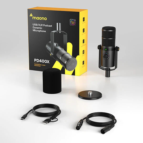 MAONO PD400X USB/XLR Dual Mode Dynamic Microphone for Podcasting