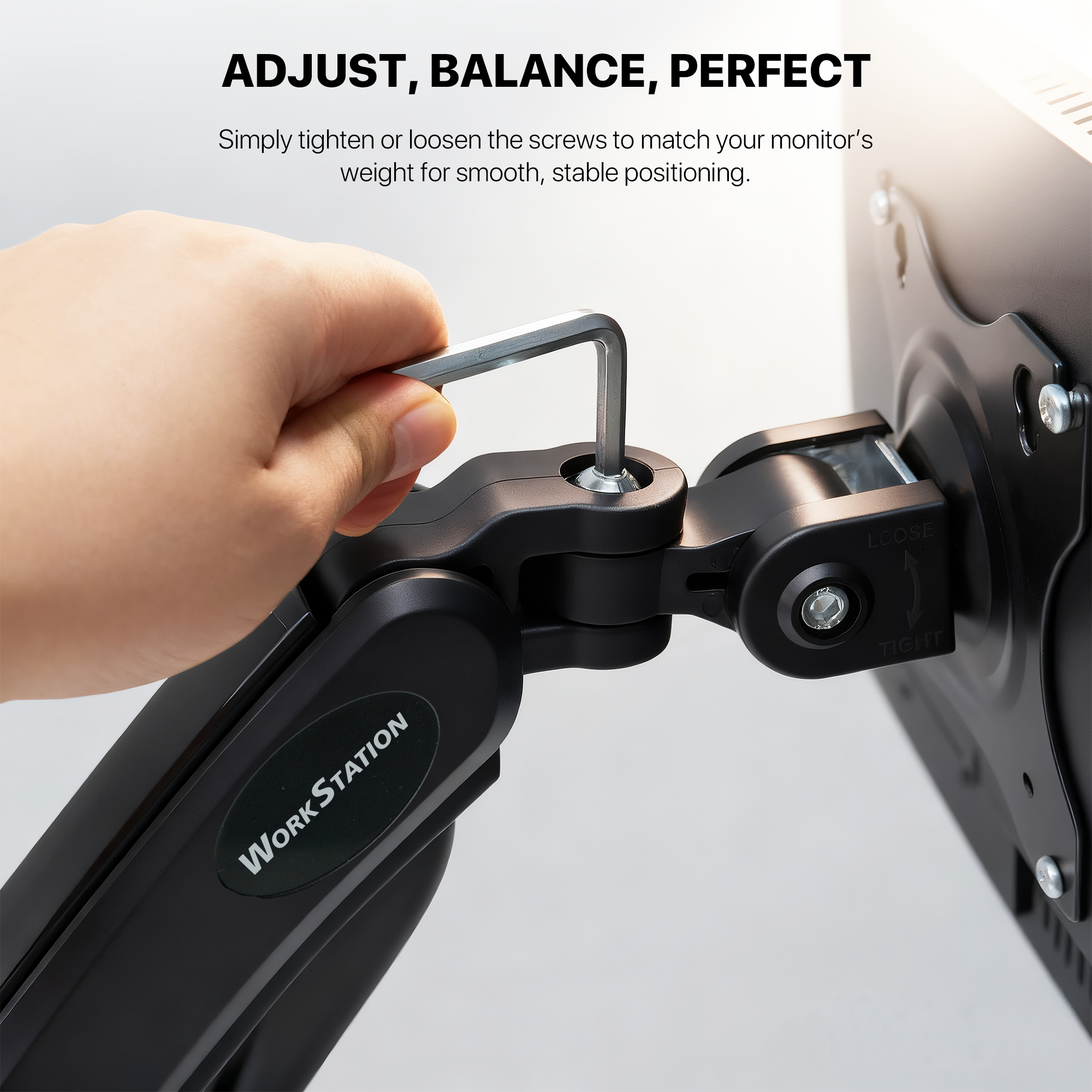 WorkStation MBS1 Single-Arm Monitor Bracket 90 Degree Tilt