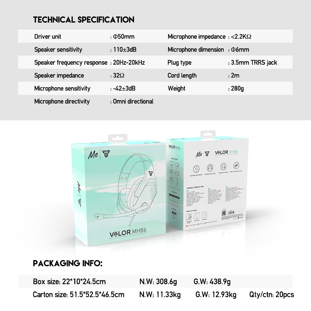 Fantech VALOR MH86 Gaming 3.5mm Headset