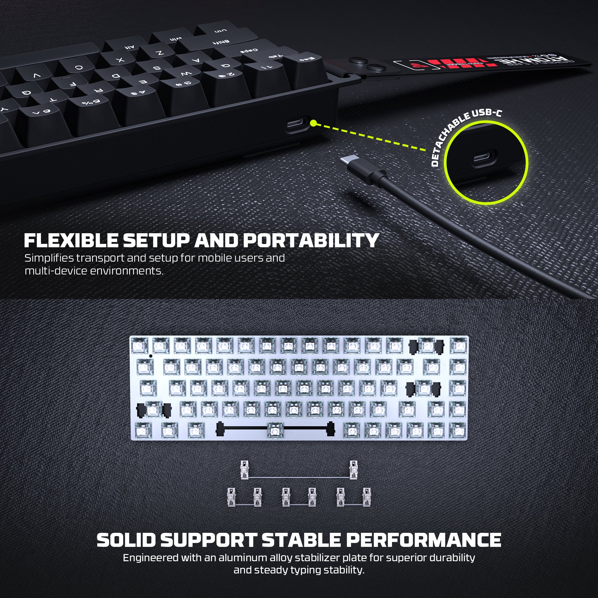 Fantech ATOM HE68 8K Wired Magnetic Keyboard