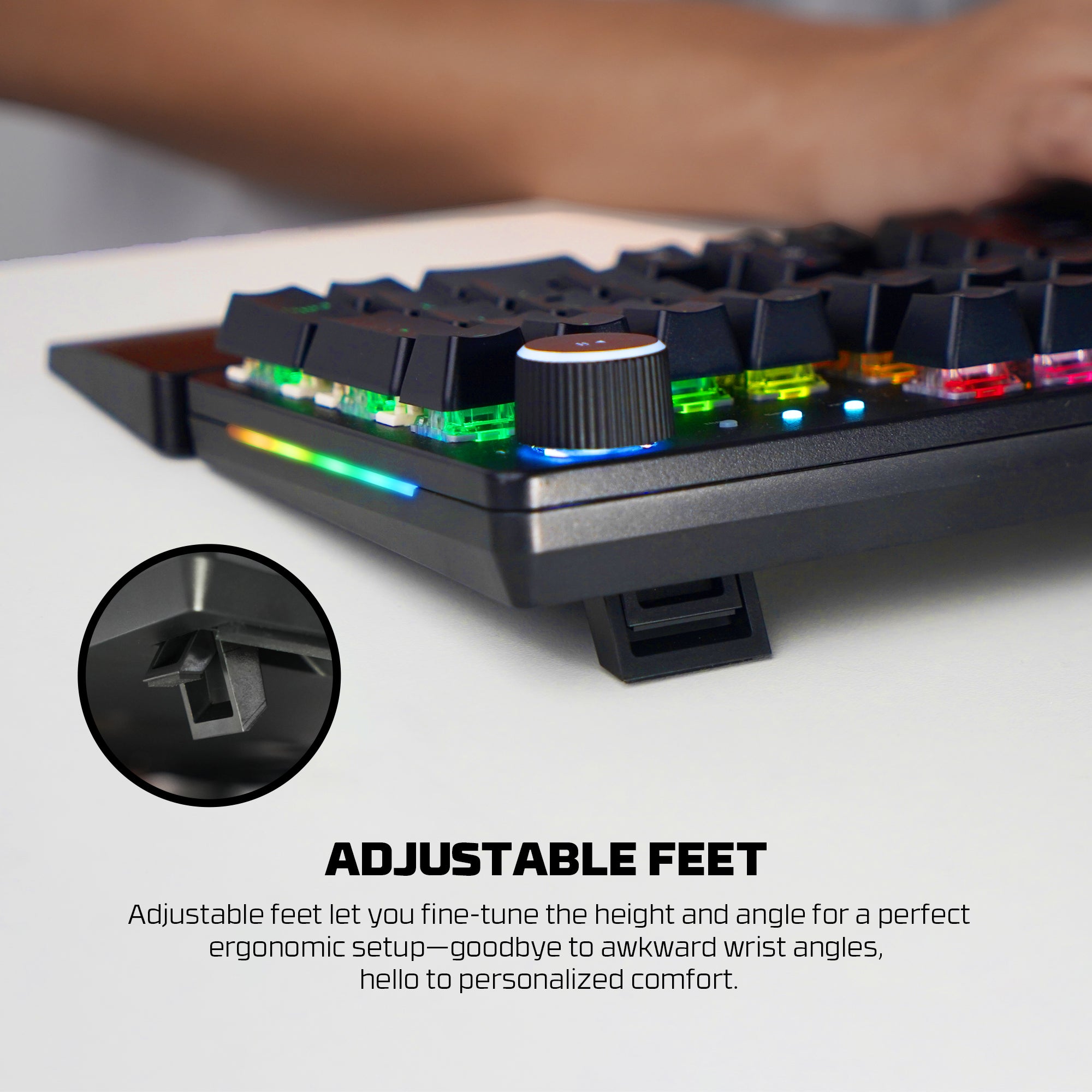 Fantech MAXPOWER II Wired Hot-Swap RGB Backlight Mechanical Keyboard with Wrist Rest