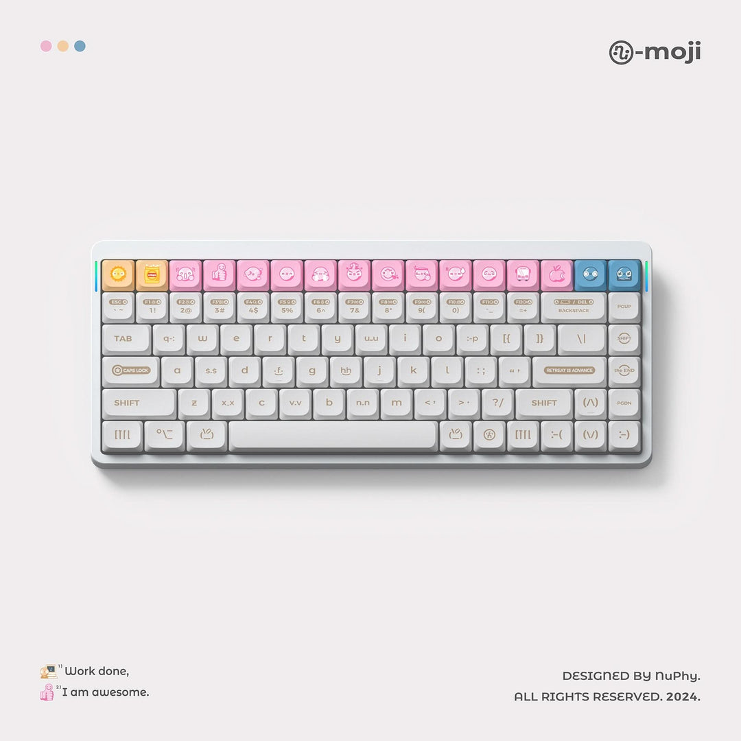 NuPhy Low-Profile Numoji nSA Dye-sub PBT Keycaps - 149 keys