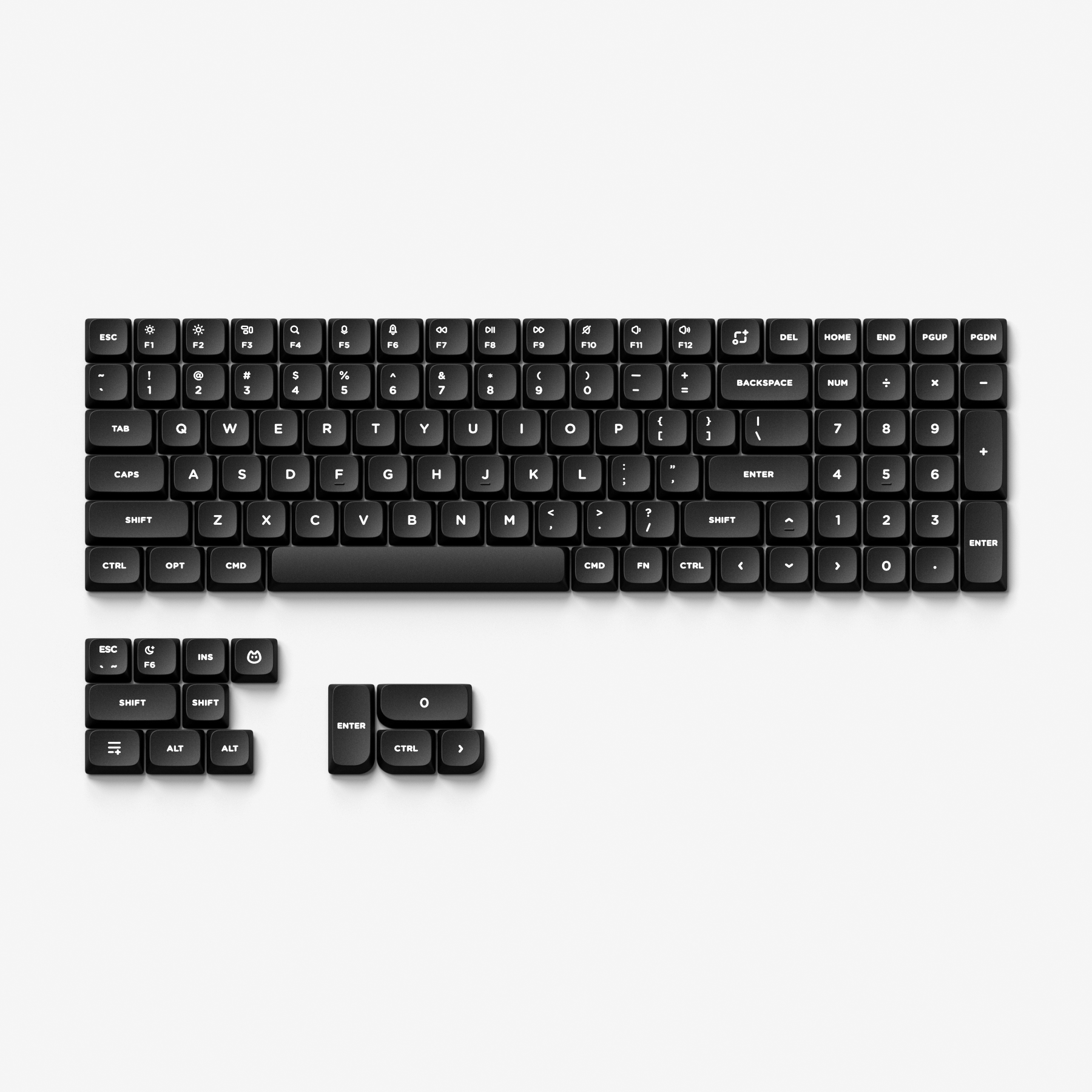 NuPhy Low-Profile nSA Double-shot PBT Keycaps - 113 Keys