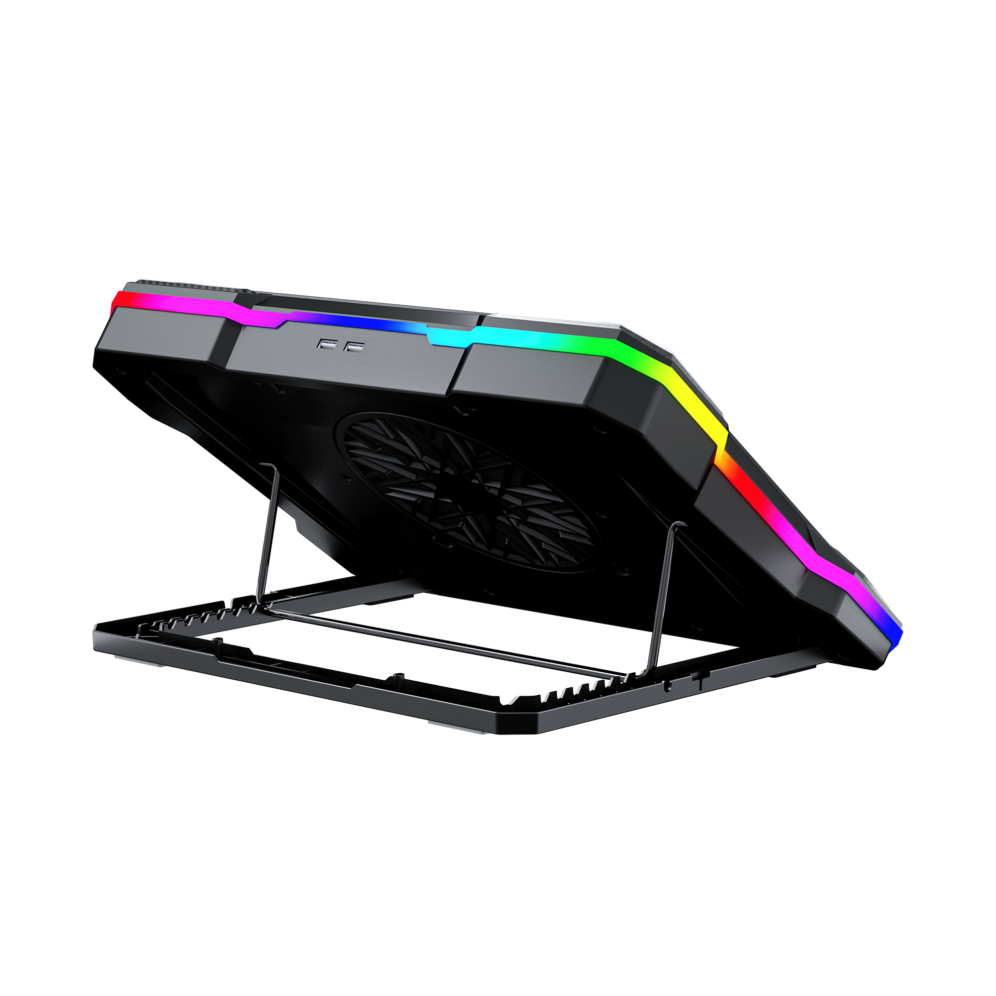 Fantech NC22 RGB Notebook Cooler with Dual USB-A power port and Phone Holder