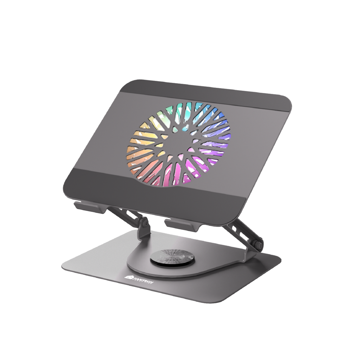 Fantech NC30 Notebook Laptop Cooler RGB Cooling Stand with 360° Rotating Base - Grey