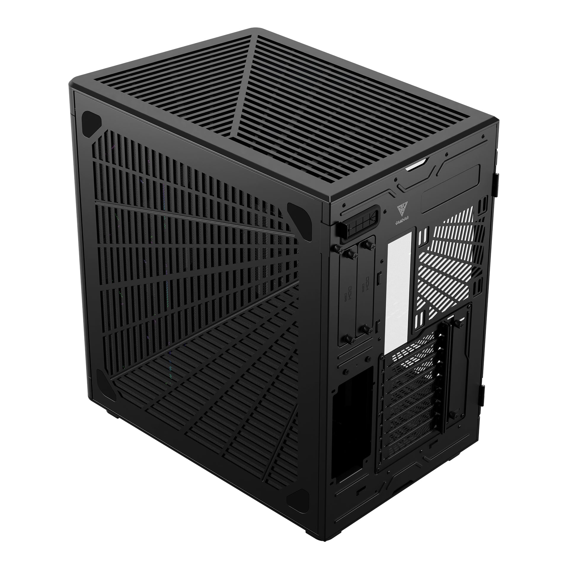 GAMDIAS NESO P1 PRO Computer Case Tempered Glass Full Tower PC Case with 3 Built-in Fans